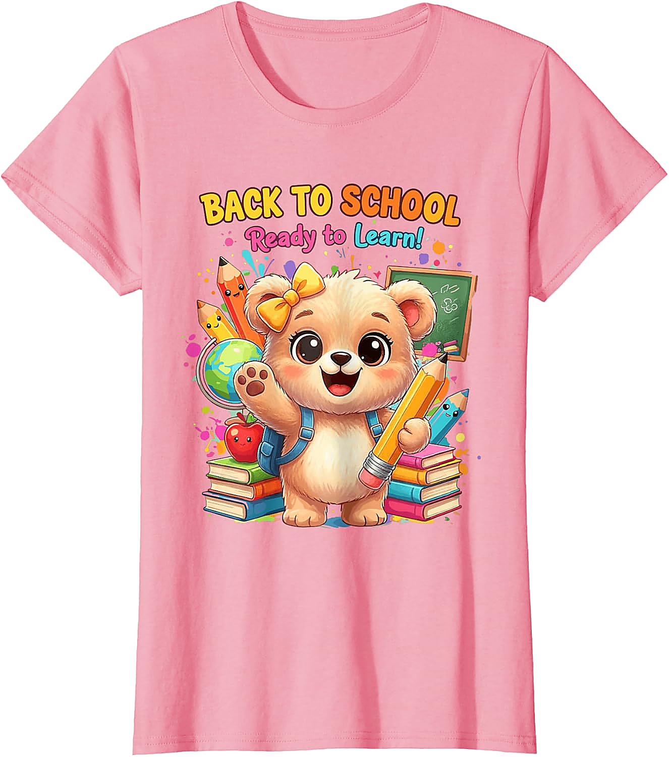 Back to School Bear T-Shirt | Ready to Learn Graphic Tee