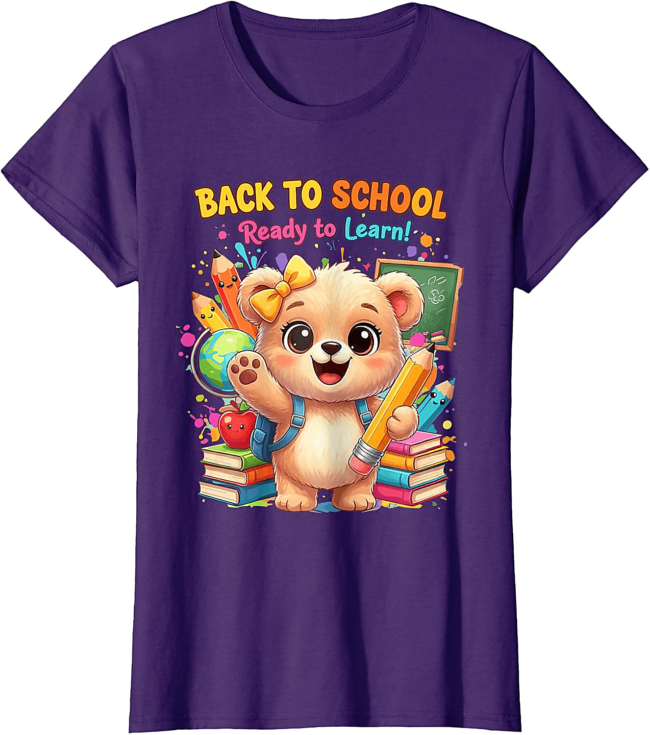 Back to School Bear T-Shirt | Ready to Learn Graphic Tee