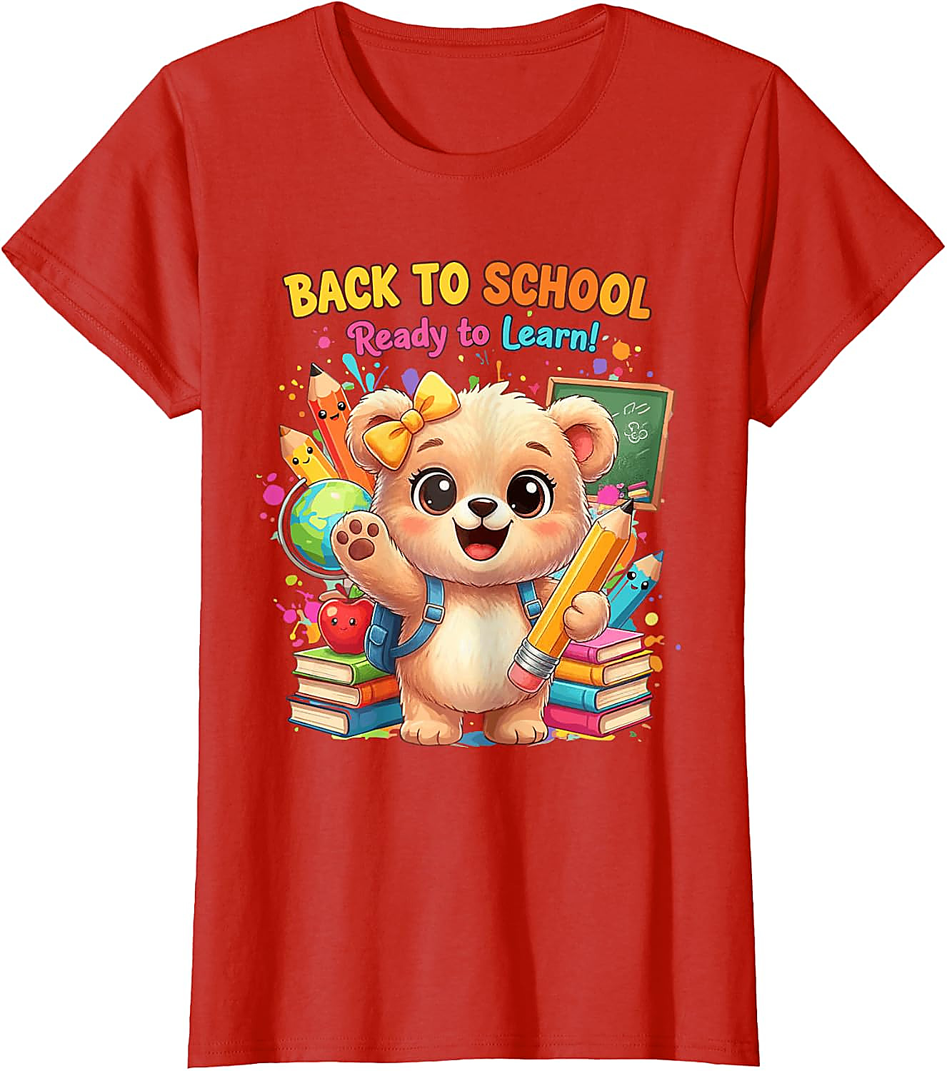Back to School Bear T-Shirt | Ready to Learn Graphic Tee
