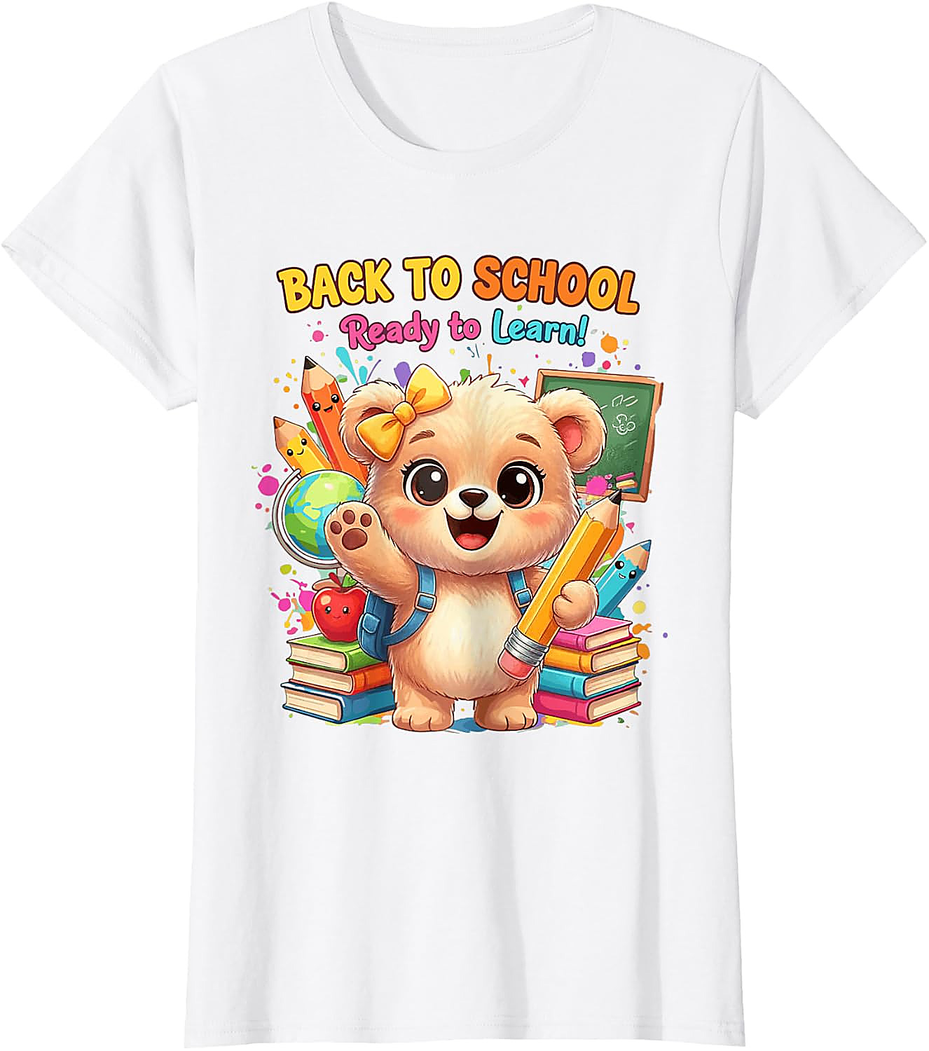 Back to School Bear T-Shirt | Ready to Learn Graphic Tee