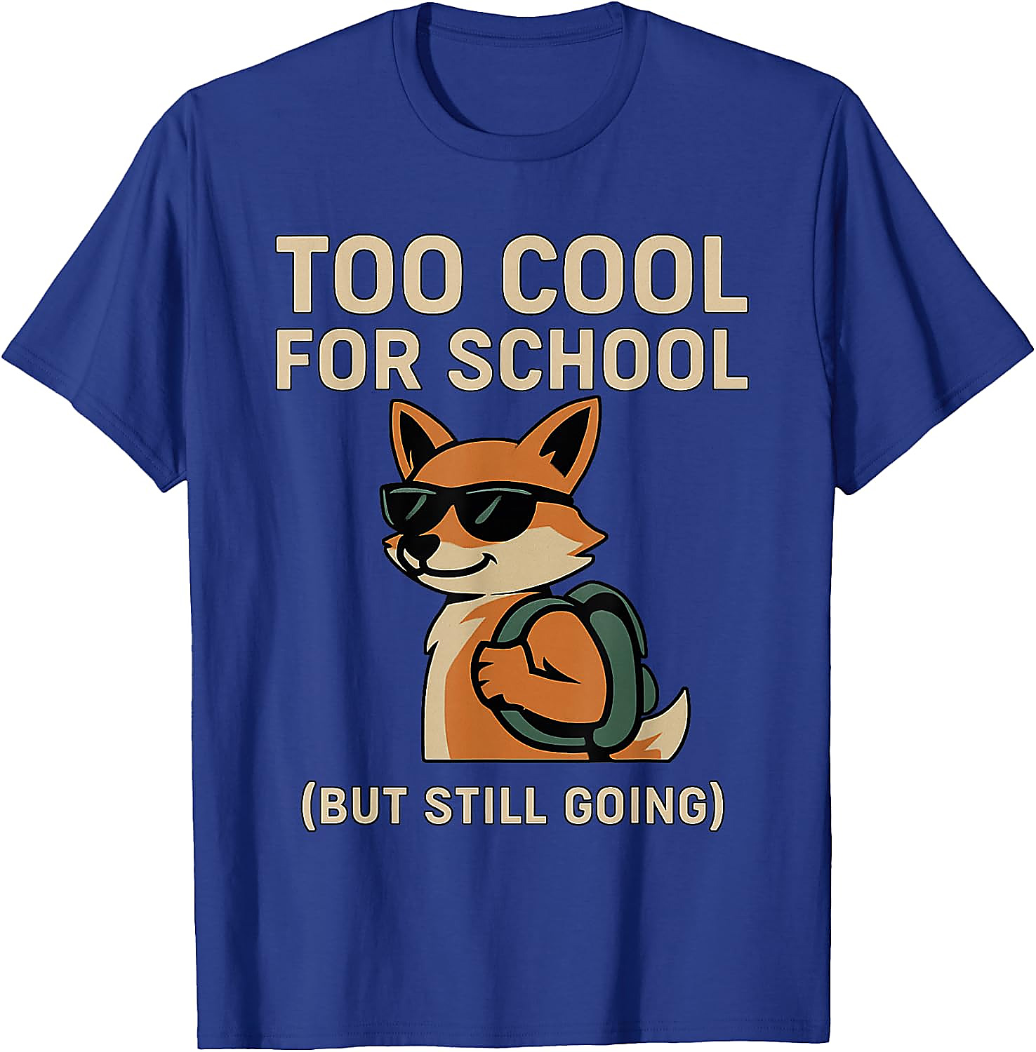 Funny Back To School Fox T-Shirt | Cool Student Humor Tee