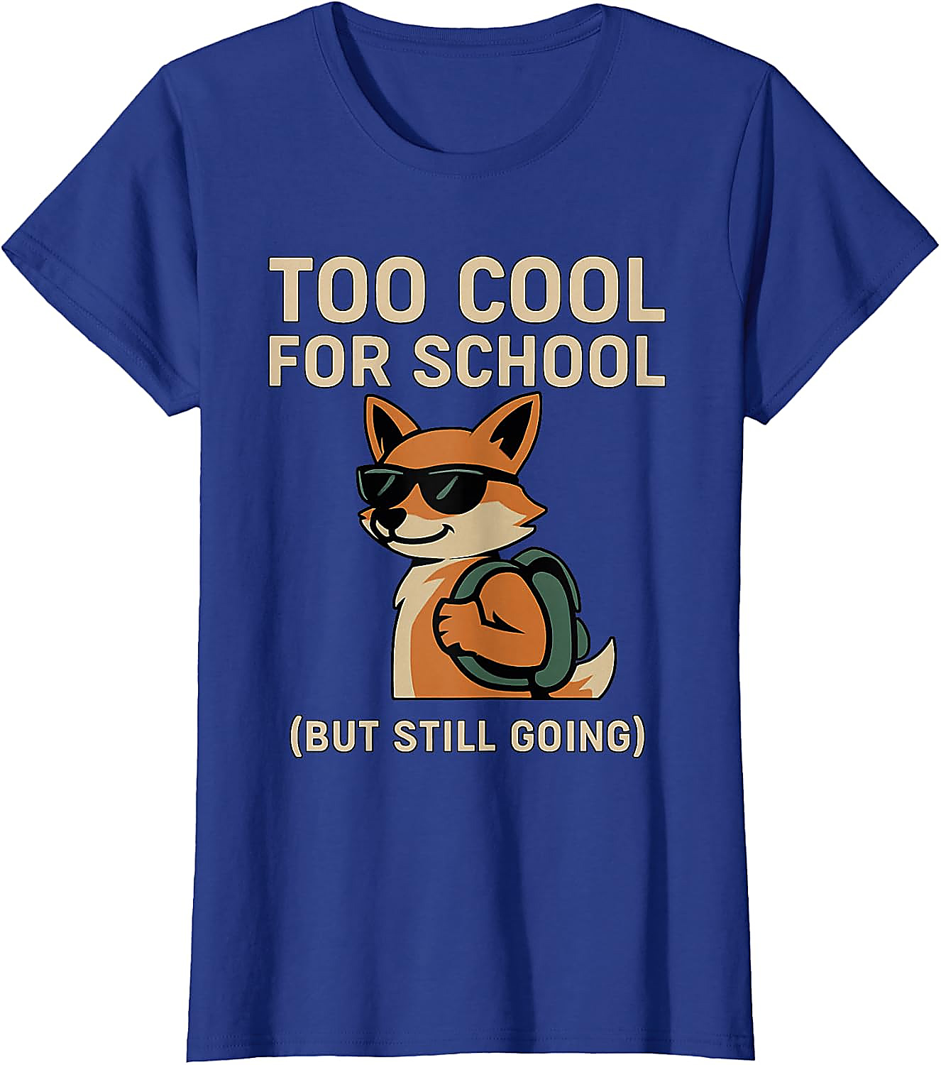 Funny Back To School Fox T-Shirt | Cool Student Humor Tee