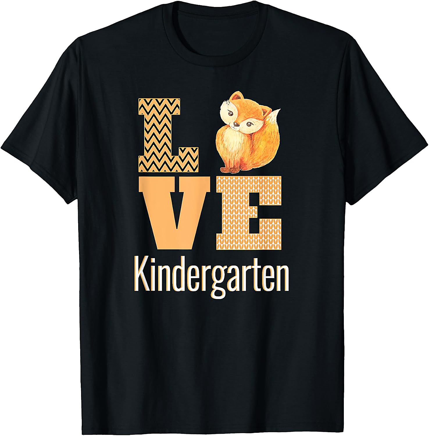Love Kindergarten Fox Teacher T-Shirt | Back To School Tee
