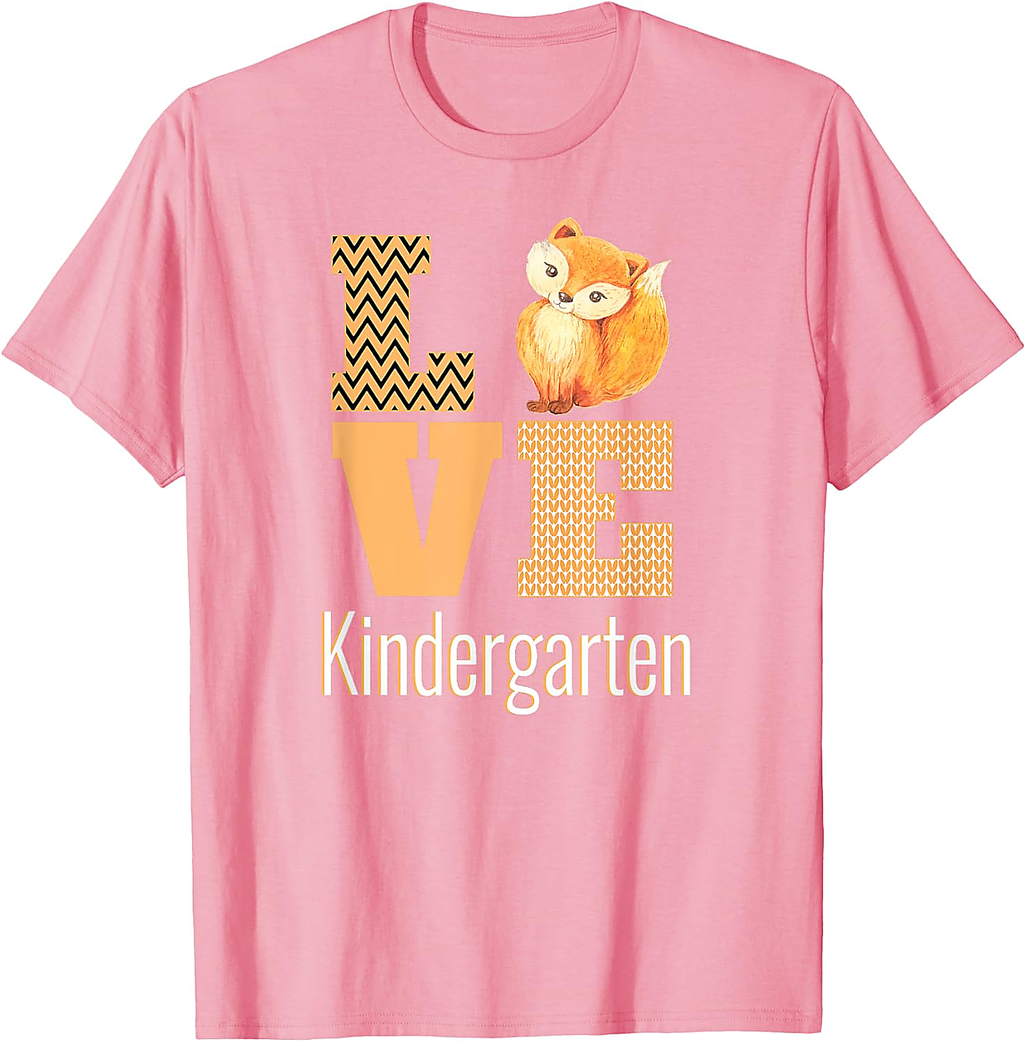 Love Kindergarten Fox Teacher T-Shirt | Back To School Tee