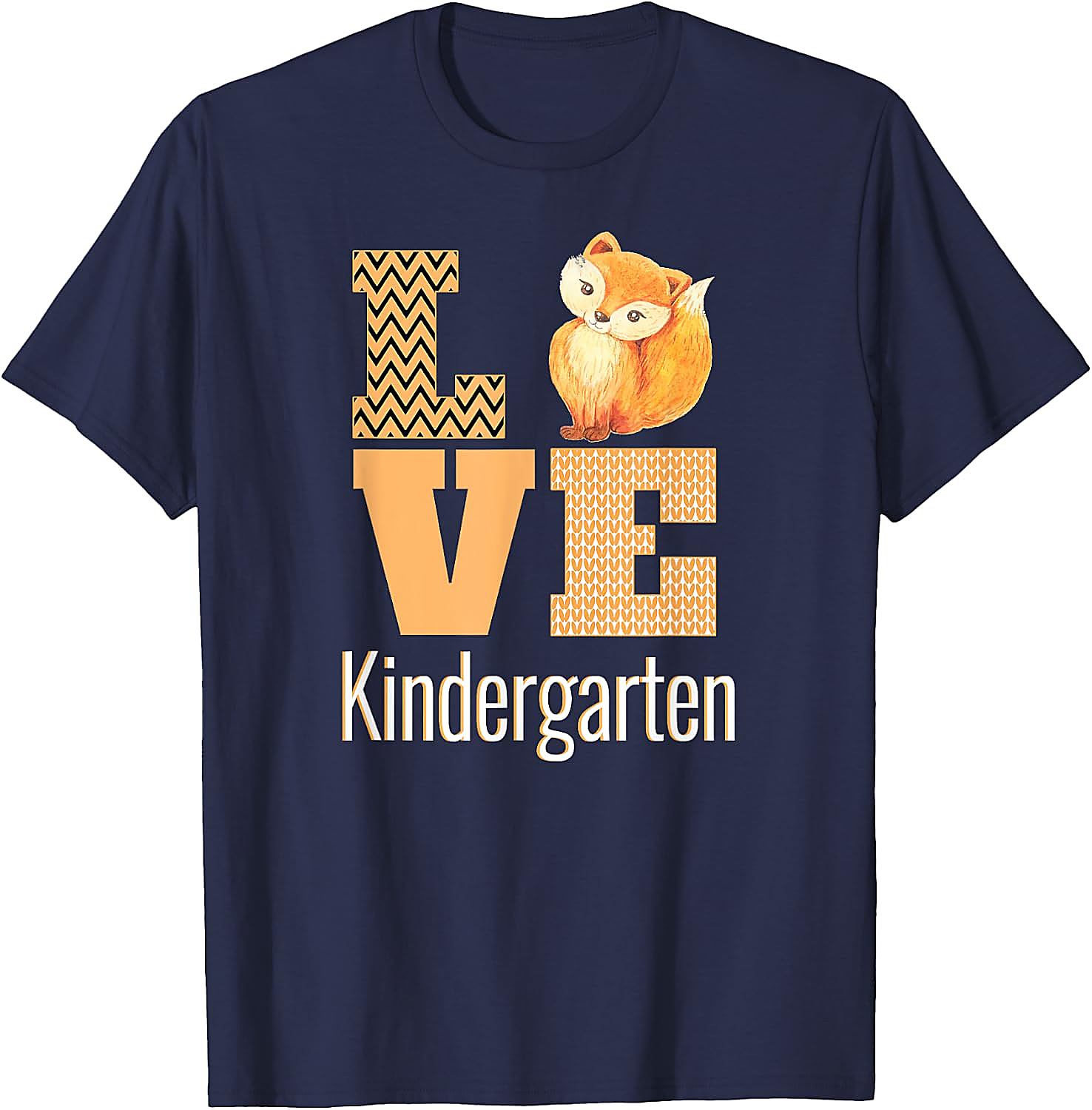 Love Kindergarten Fox Teacher T-Shirt | Back To School Tee