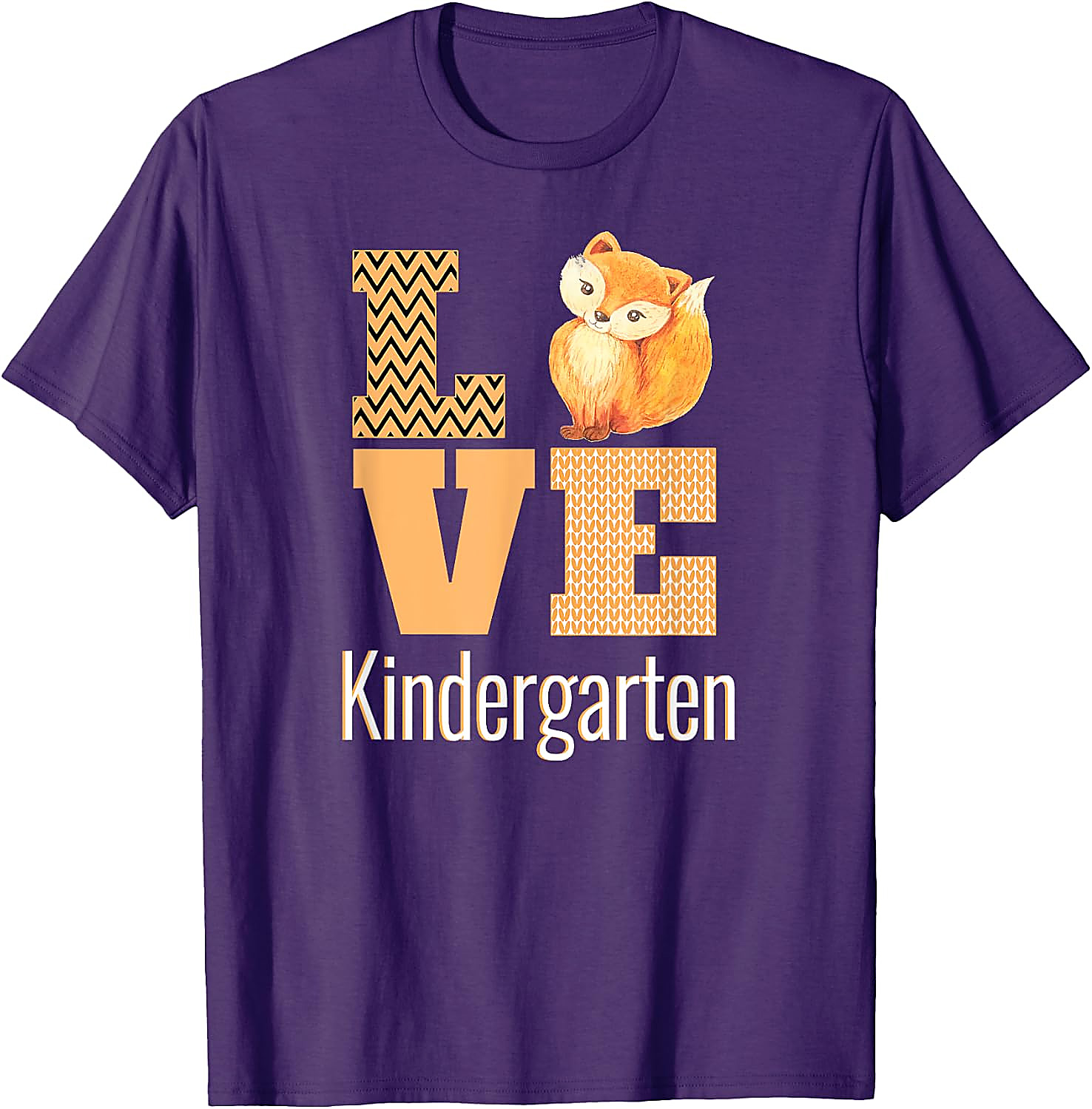 Love Kindergarten Fox Teacher T-Shirt | Back To School Tee