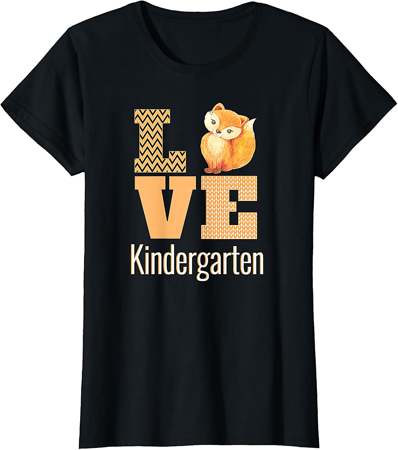 Love Kindergarten Fox Teacher T-Shirt | Back To School Tee