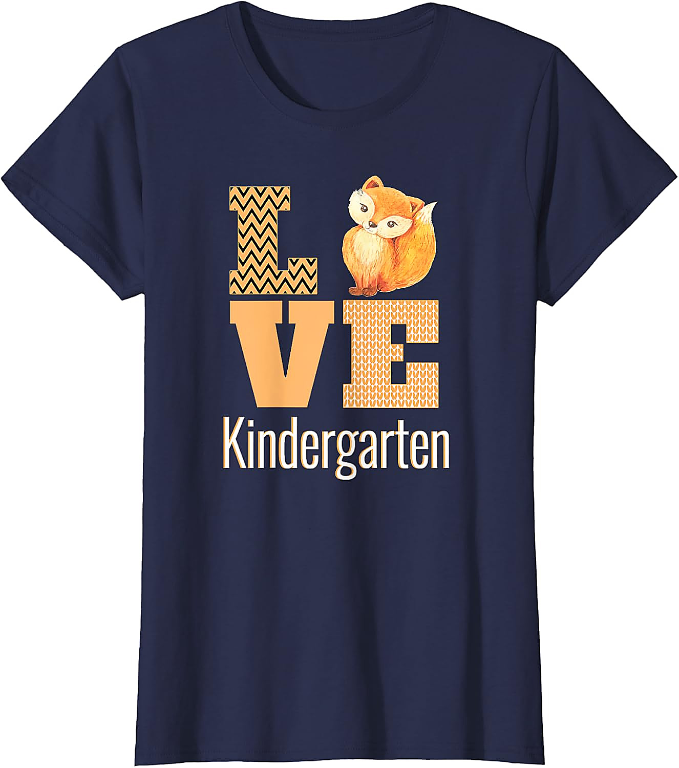 Love Kindergarten Fox Teacher T-Shirt | Back To School Tee
