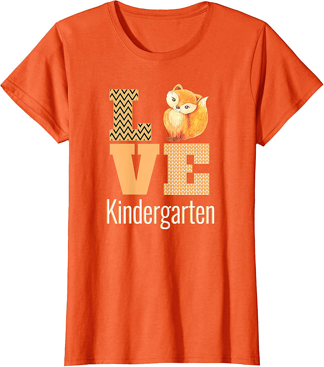 Love Kindergarten Fox Teacher T-Shirt | Back To School Tee