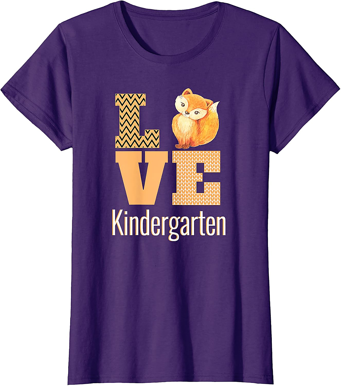 Love Kindergarten Fox Teacher T-Shirt | Back To School Tee