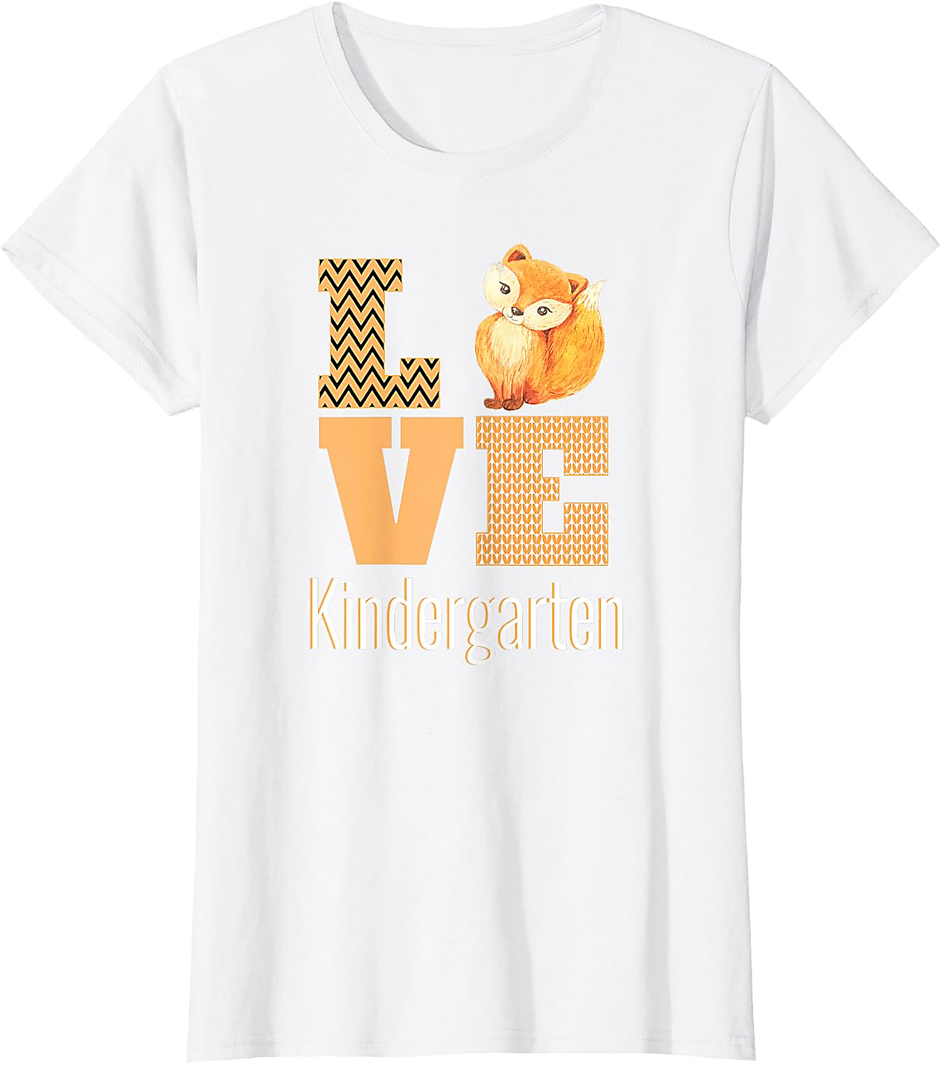 Love Kindergarten Fox Teacher T-Shirt | Back To School Tee