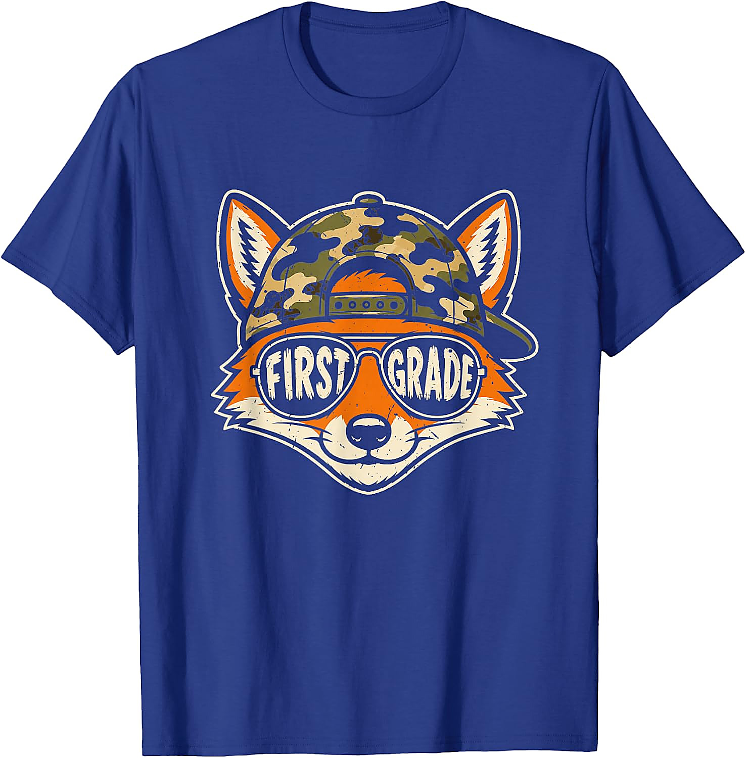 1st Grade Fox T-Shirt | Back to School Camo Tee for Kids