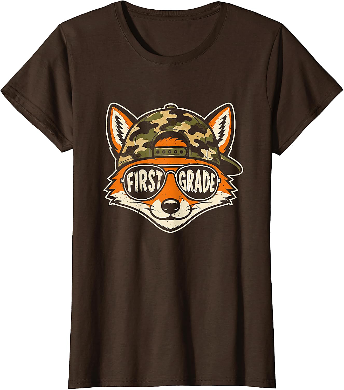 1st Grade Fox T-Shirt | Back to School Camo Tee for Kids