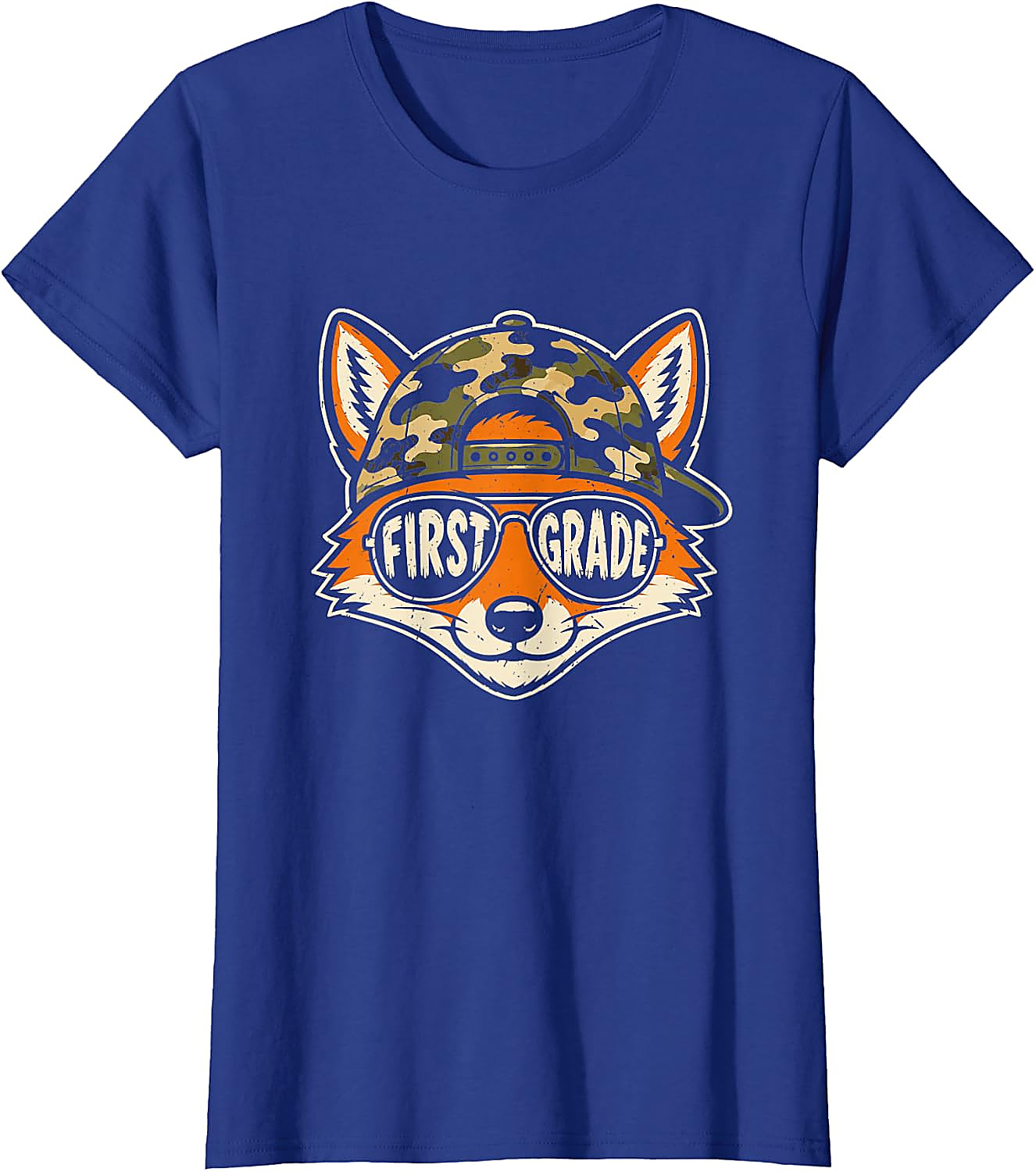 1st Grade Fox T-Shirt | Back to School Camo Tee for Kids