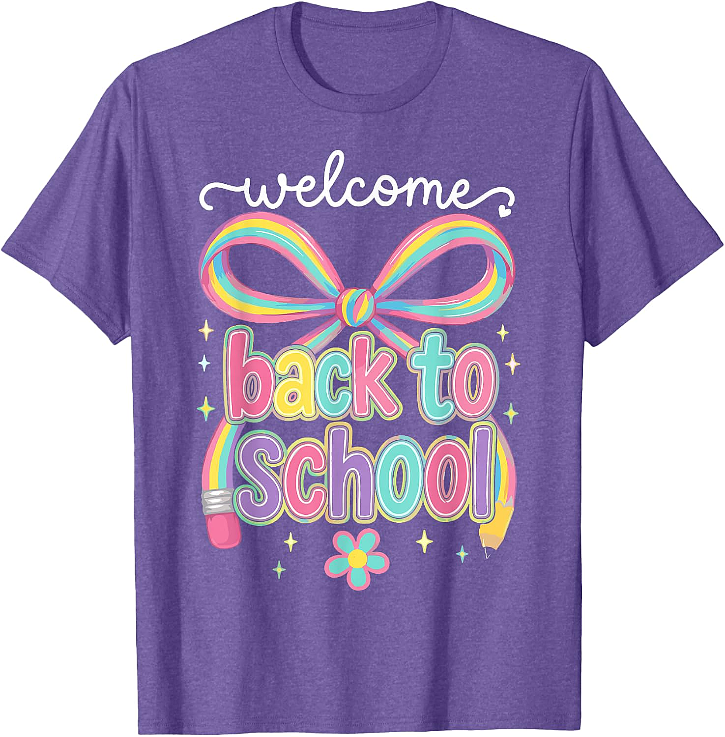 Welcome Back to School Coquette Pencil Bow T-Shirt