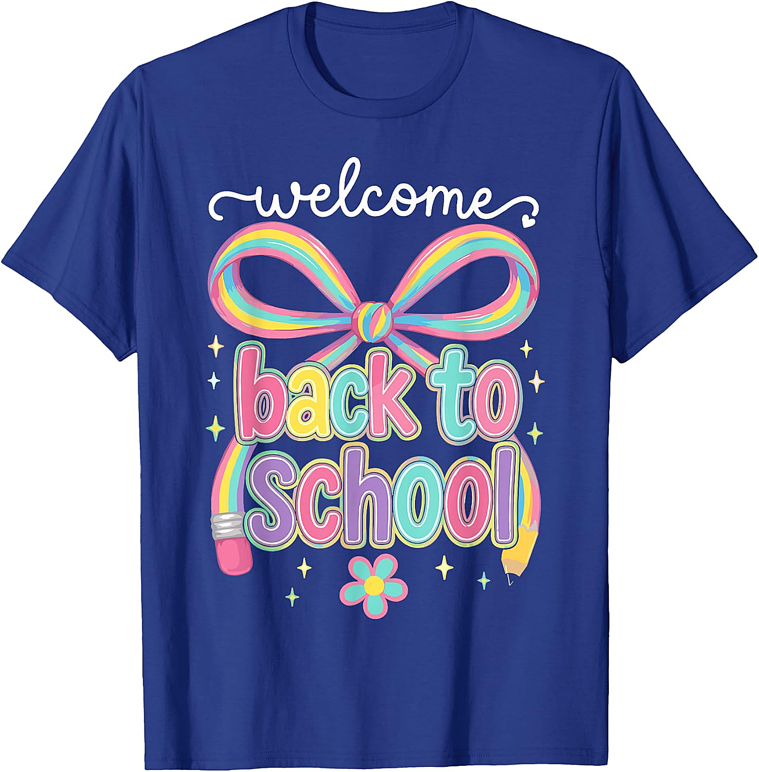 Welcome Back to School Coquette Pencil Bow T-Shirt