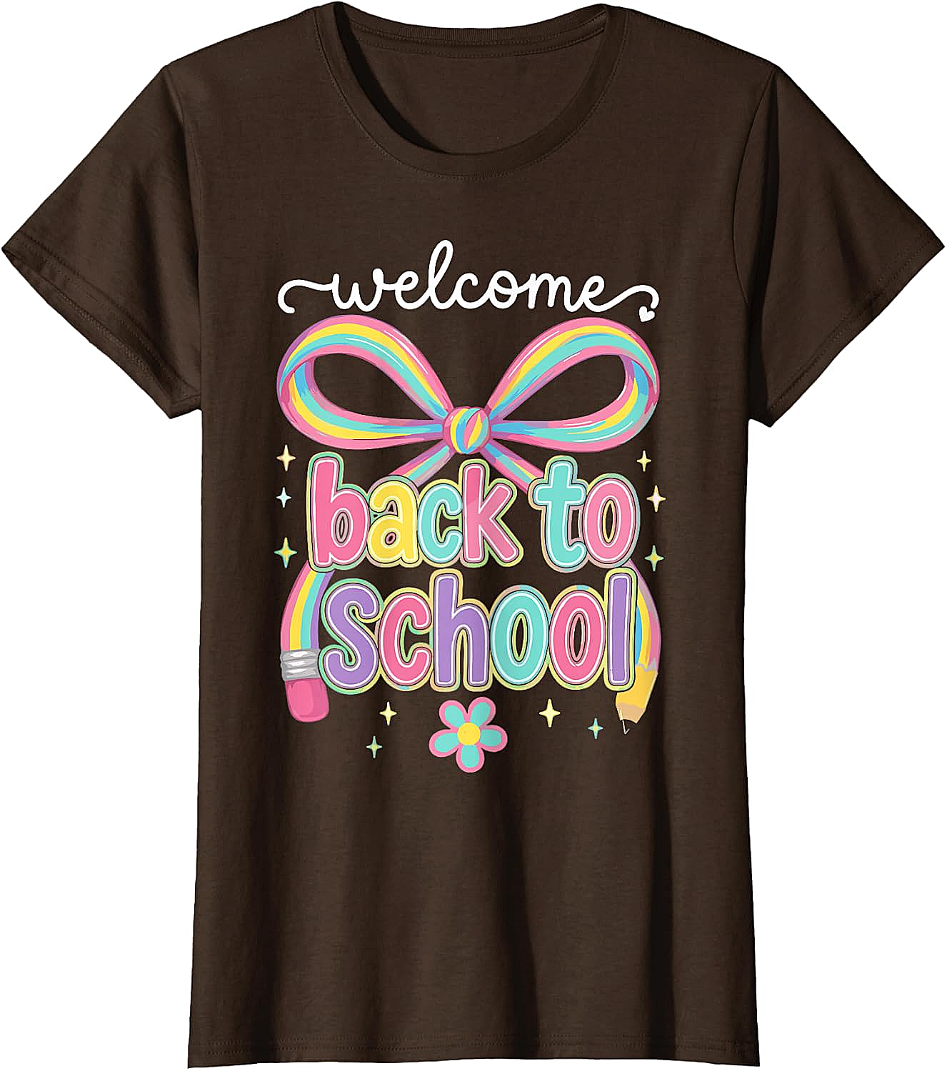 Welcome Back to School Coquette Pencil Bow T-Shirt