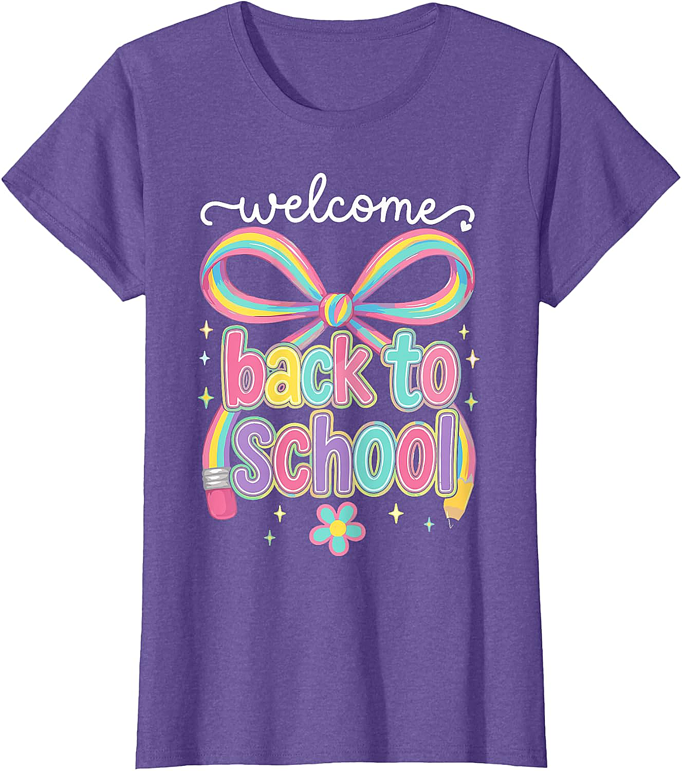 Welcome Back to School Coquette Pencil Bow T-Shirt