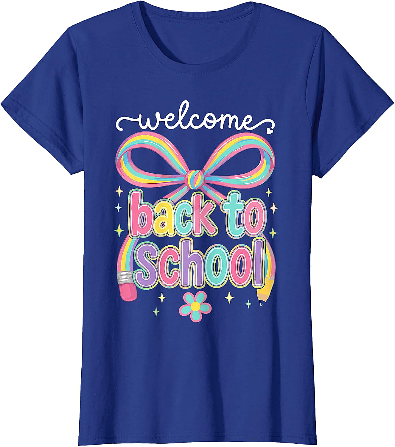 Welcome Back to School Coquette Pencil Bow T-Shirt