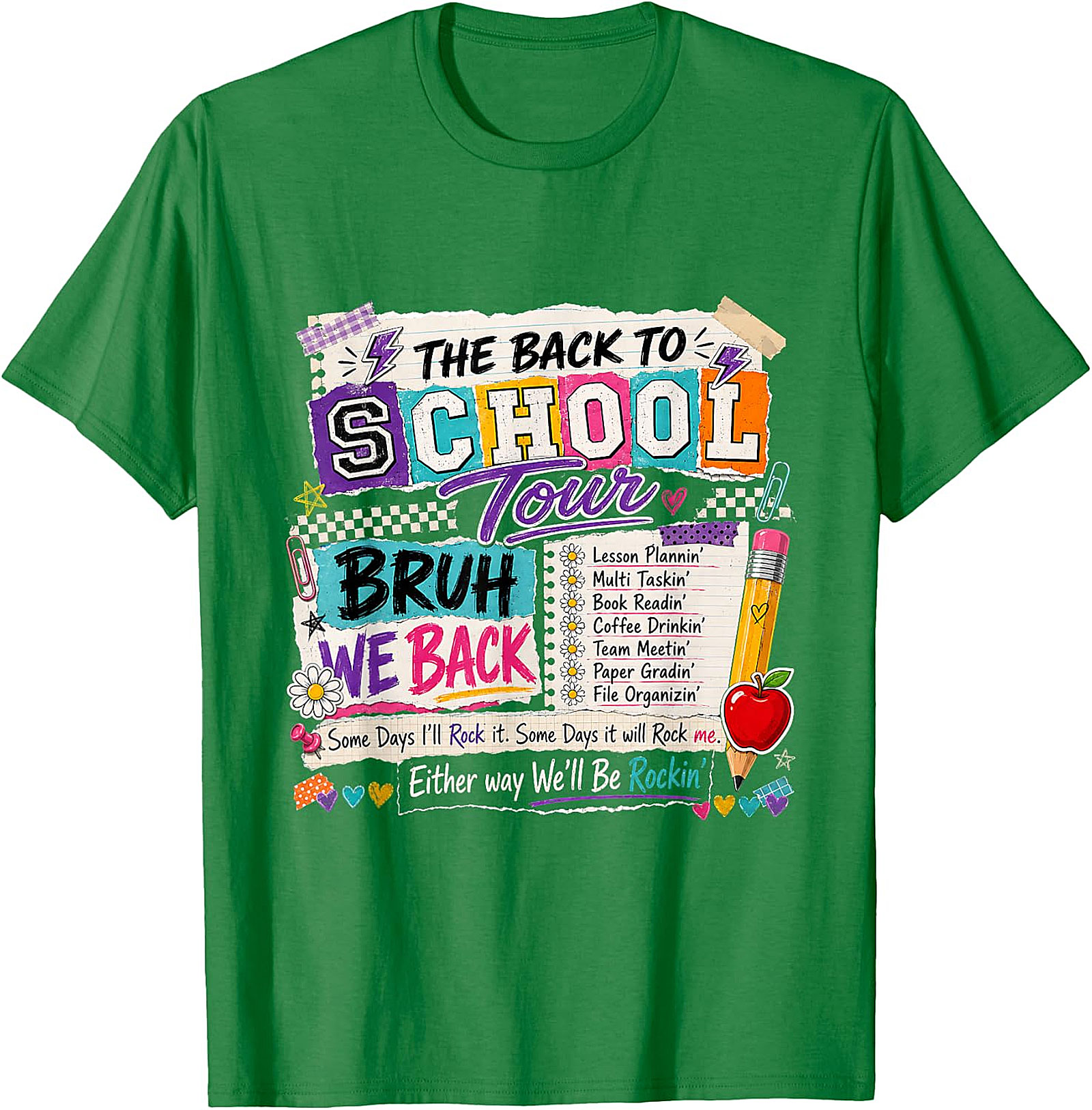 Back to School Tour "Bruh We Back" Teacher T-Shirt