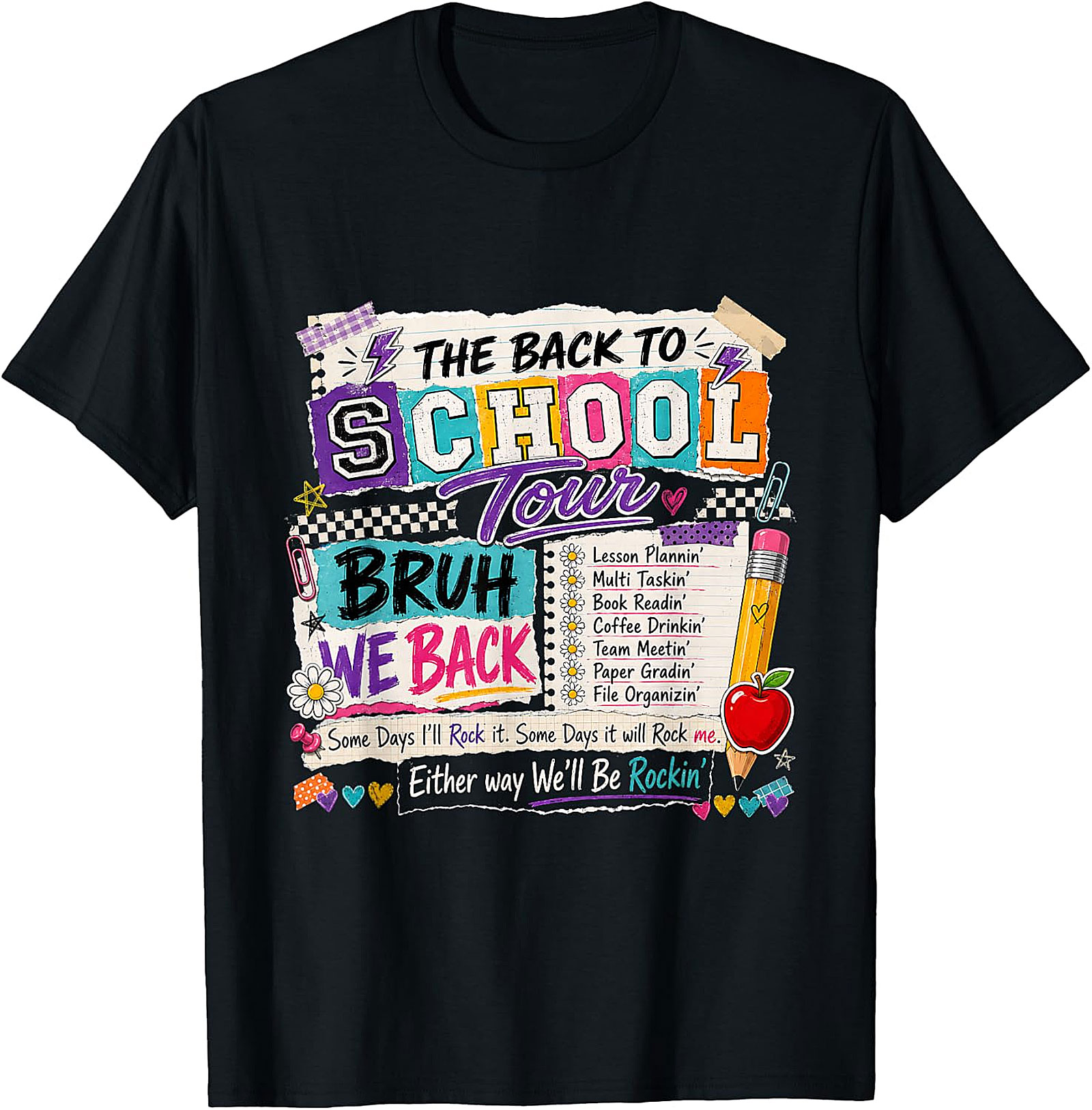 Back to School Tour "Bruh We Back" Teacher T-Shirt