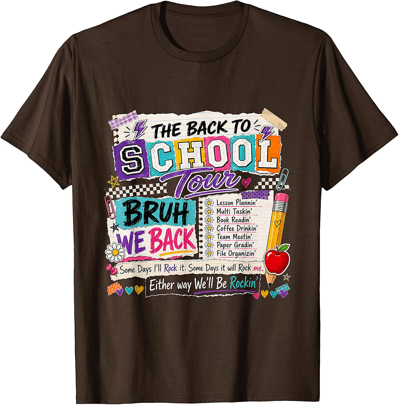 Back to School Tour "Bruh We Back" Teacher T-Shirt