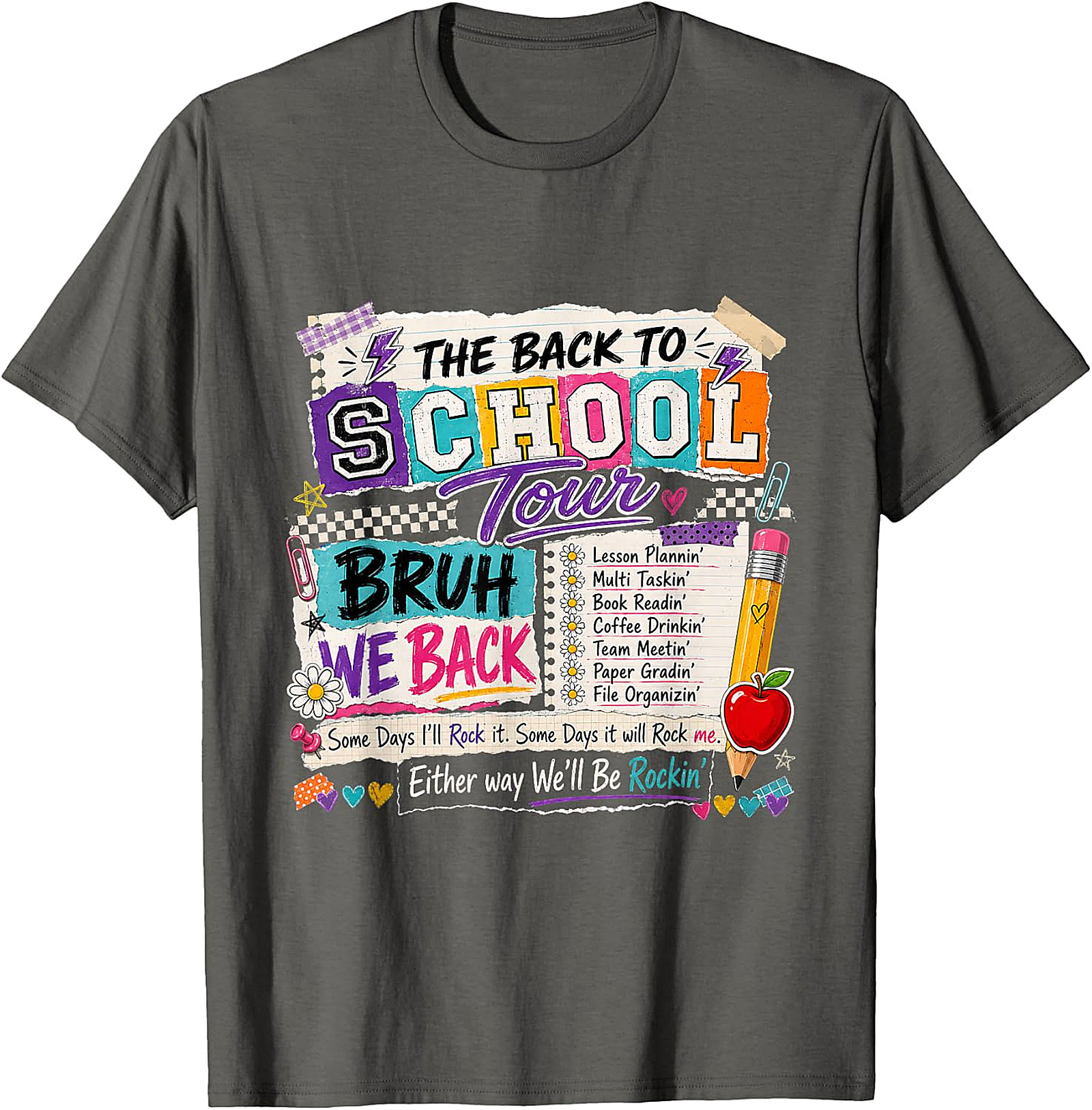 Back to School Tour "Bruh We Back" Teacher T-Shirt