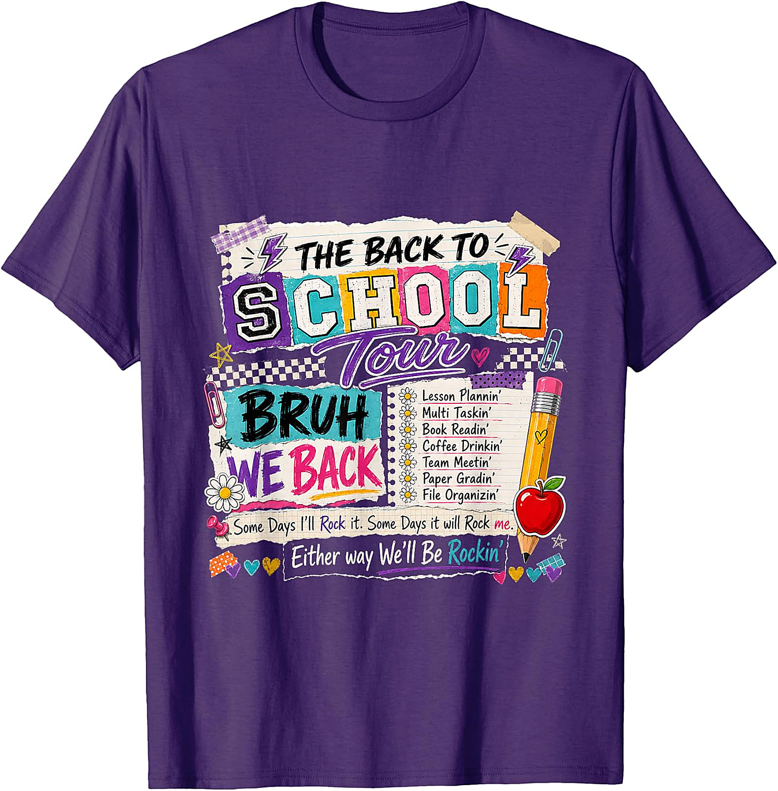 Back to School Tour "Bruh We Back" Teacher T-Shirt