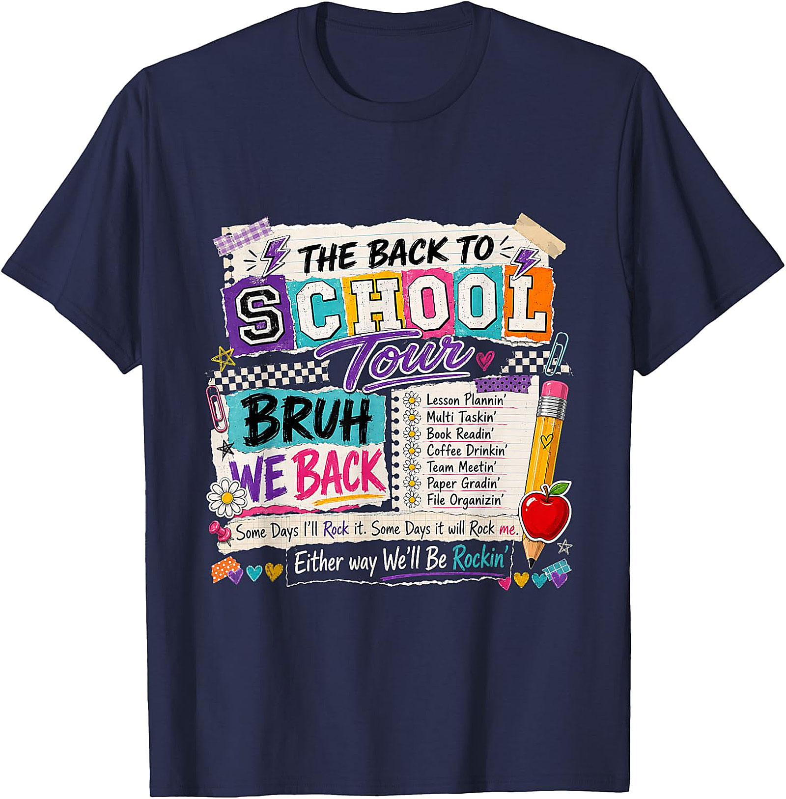 Back to School Tour "Bruh We Back" Teacher T-Shirt