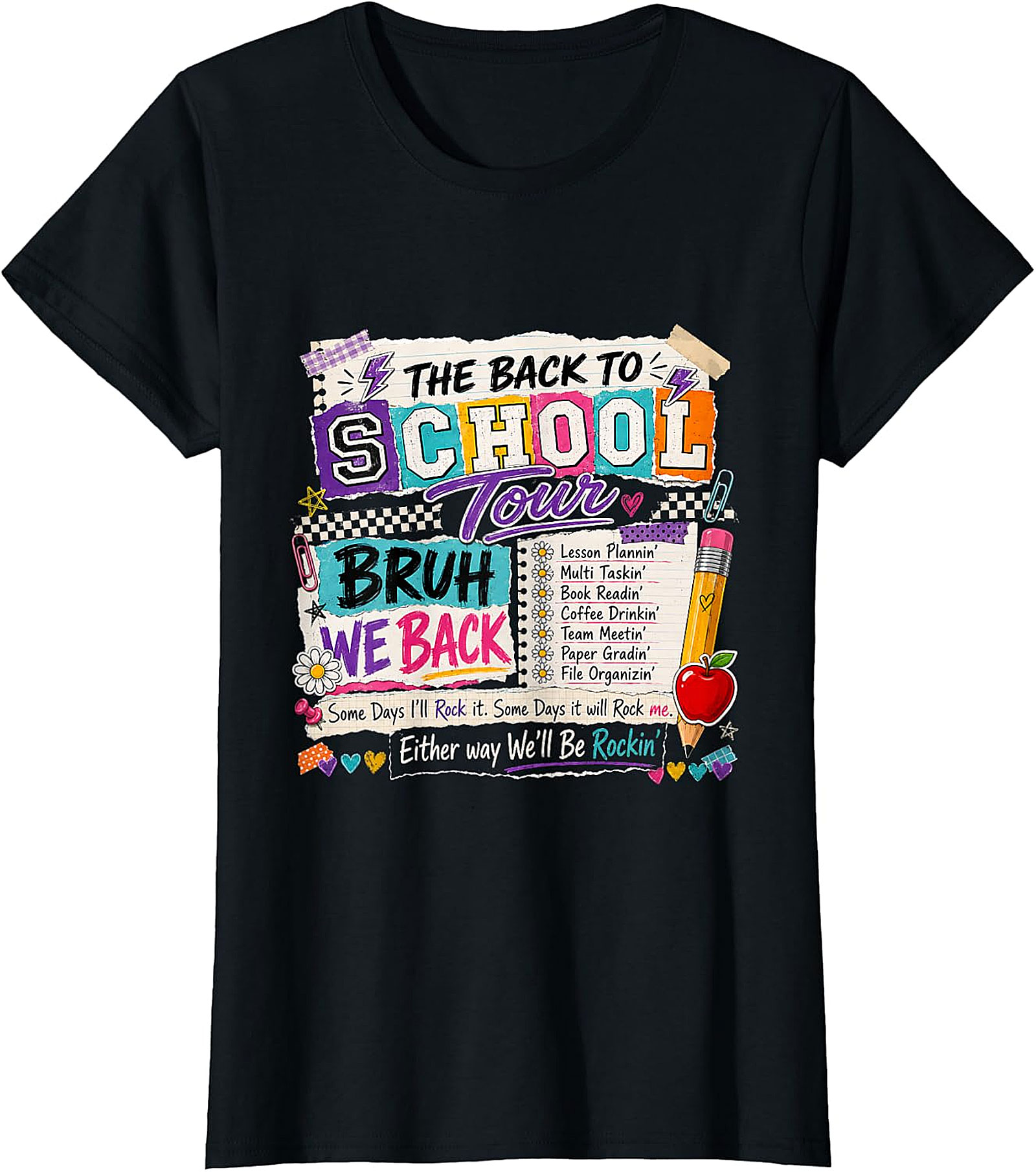 Back to School Tour "Bruh We Back" Teacher T-Shirt