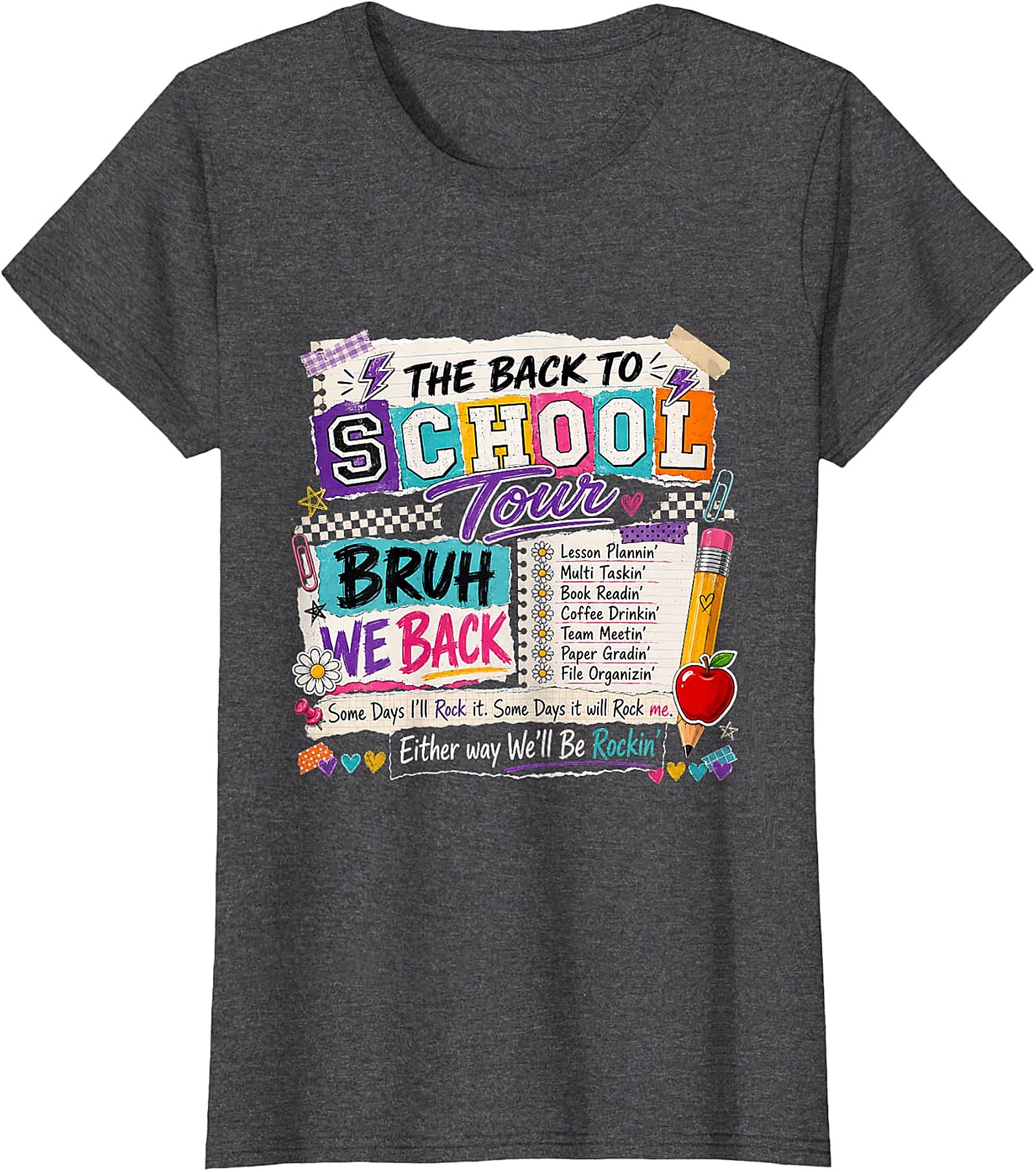 Back to School Tour "Bruh We Back" Teacher T-Shirt