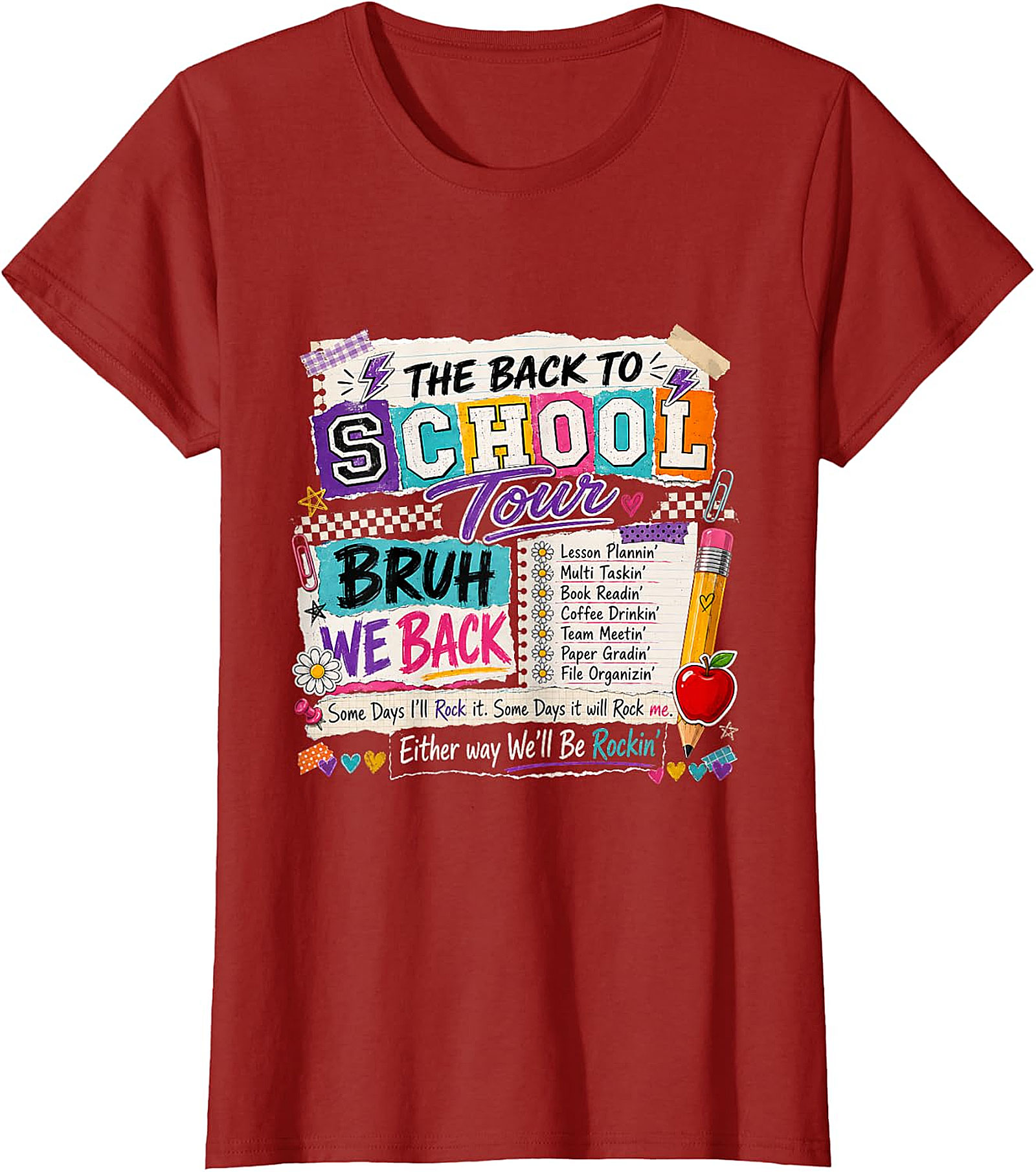 Back to School Tour "Bruh We Back" Teacher T-Shirt