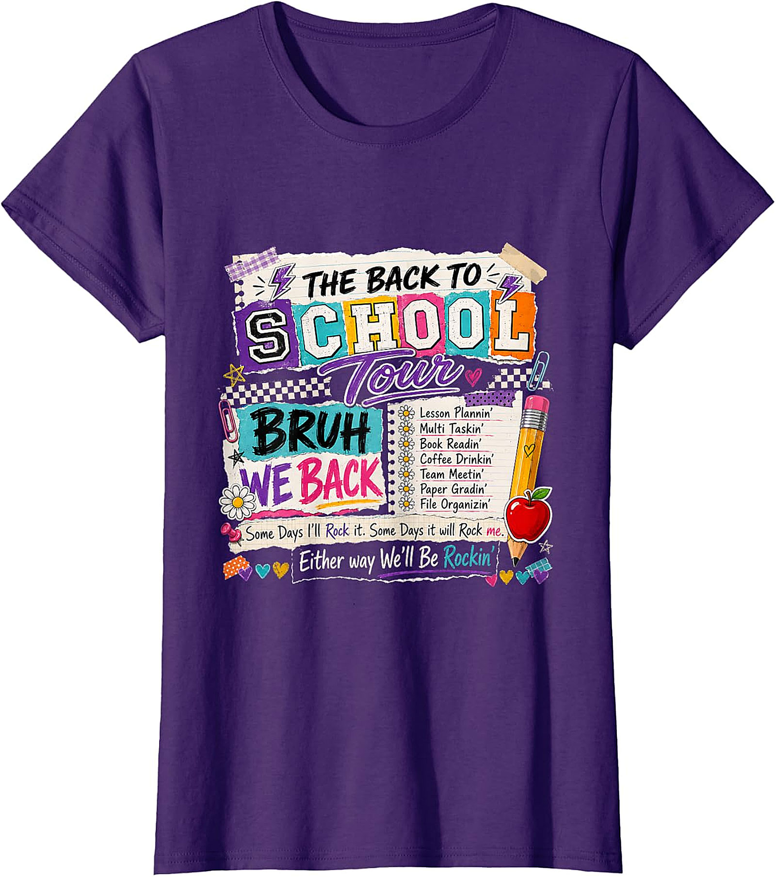 Back to School Tour "Bruh We Back" Teacher T-Shirt