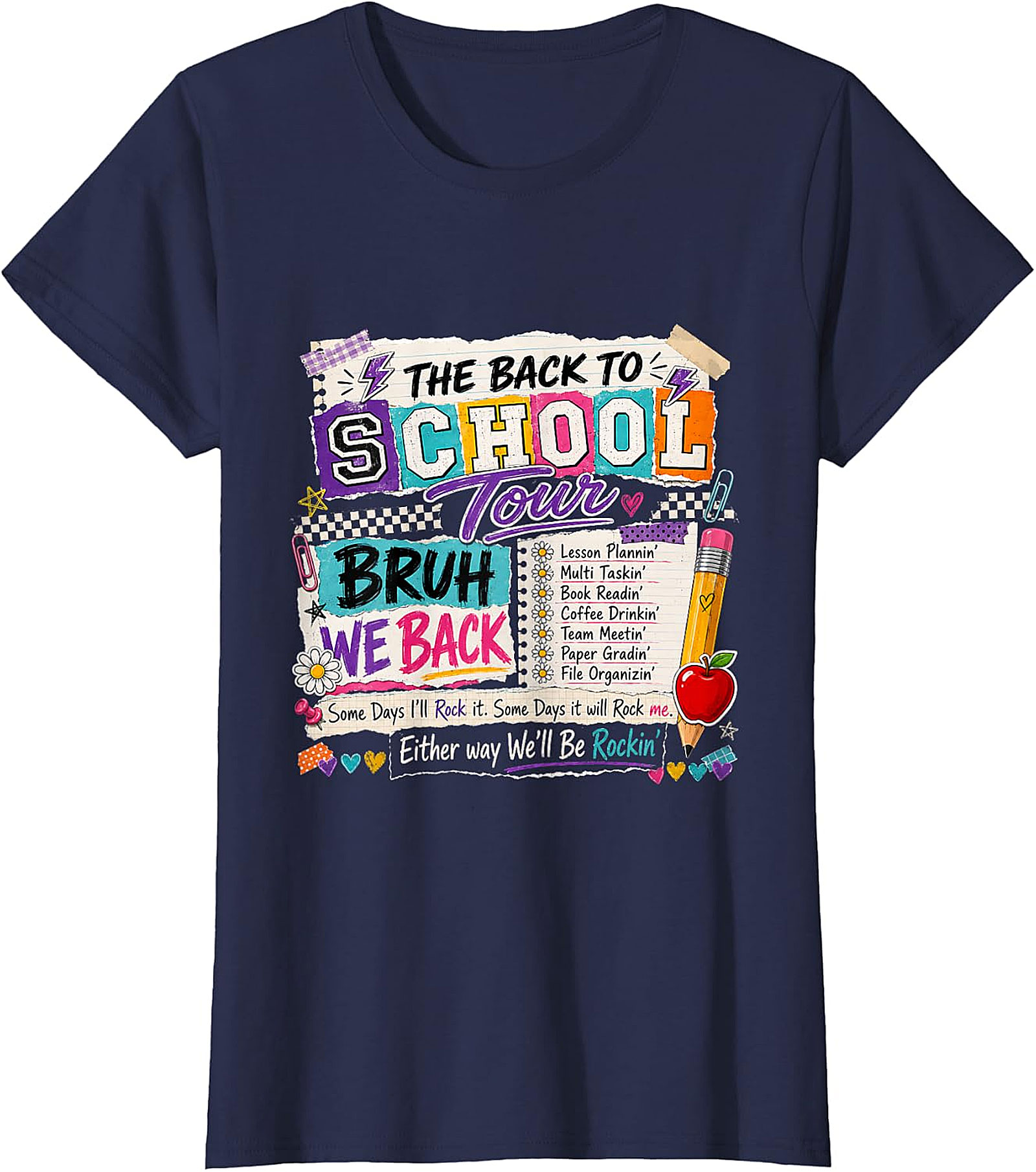 Back to School Tour "Bruh We Back" Teacher T-Shirt
