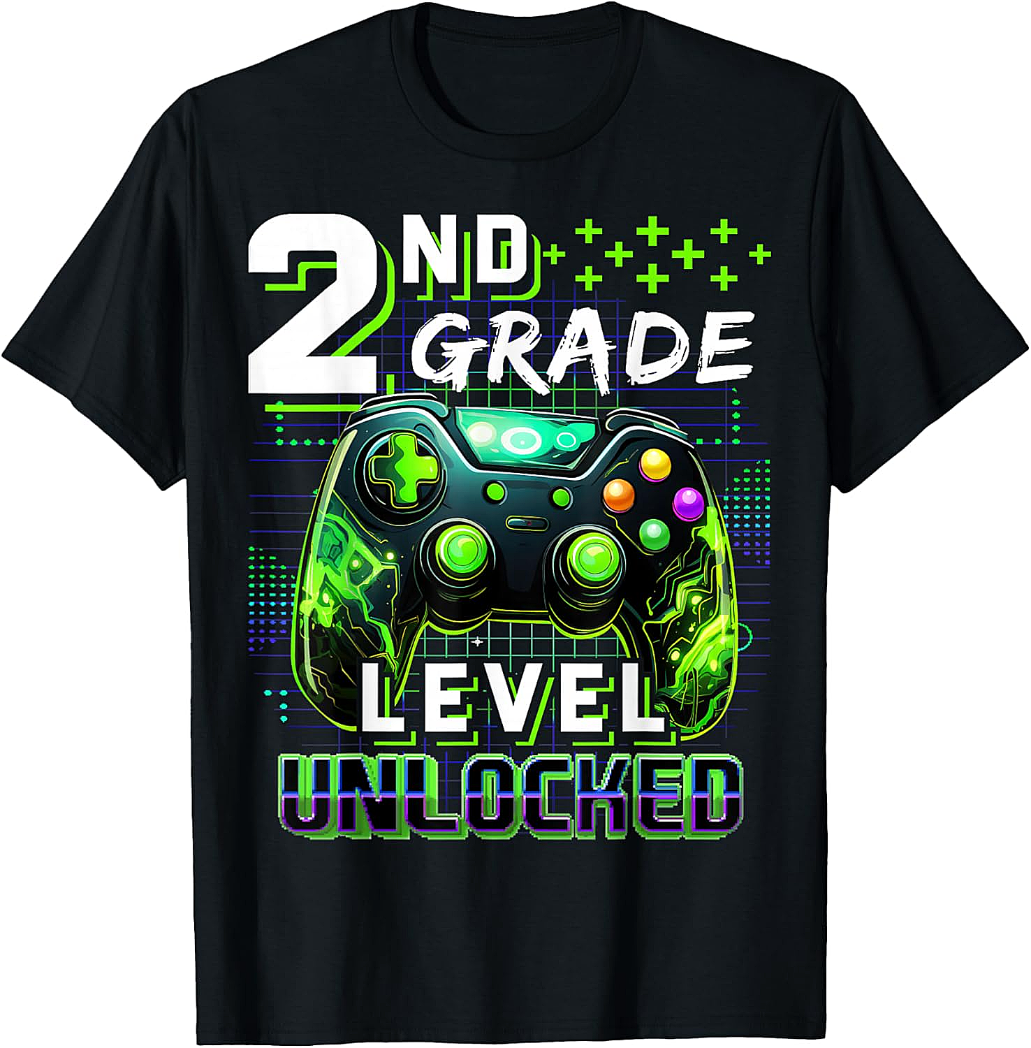 2nd Grade Level Unlocked Gamer Back to School T-Shirt
