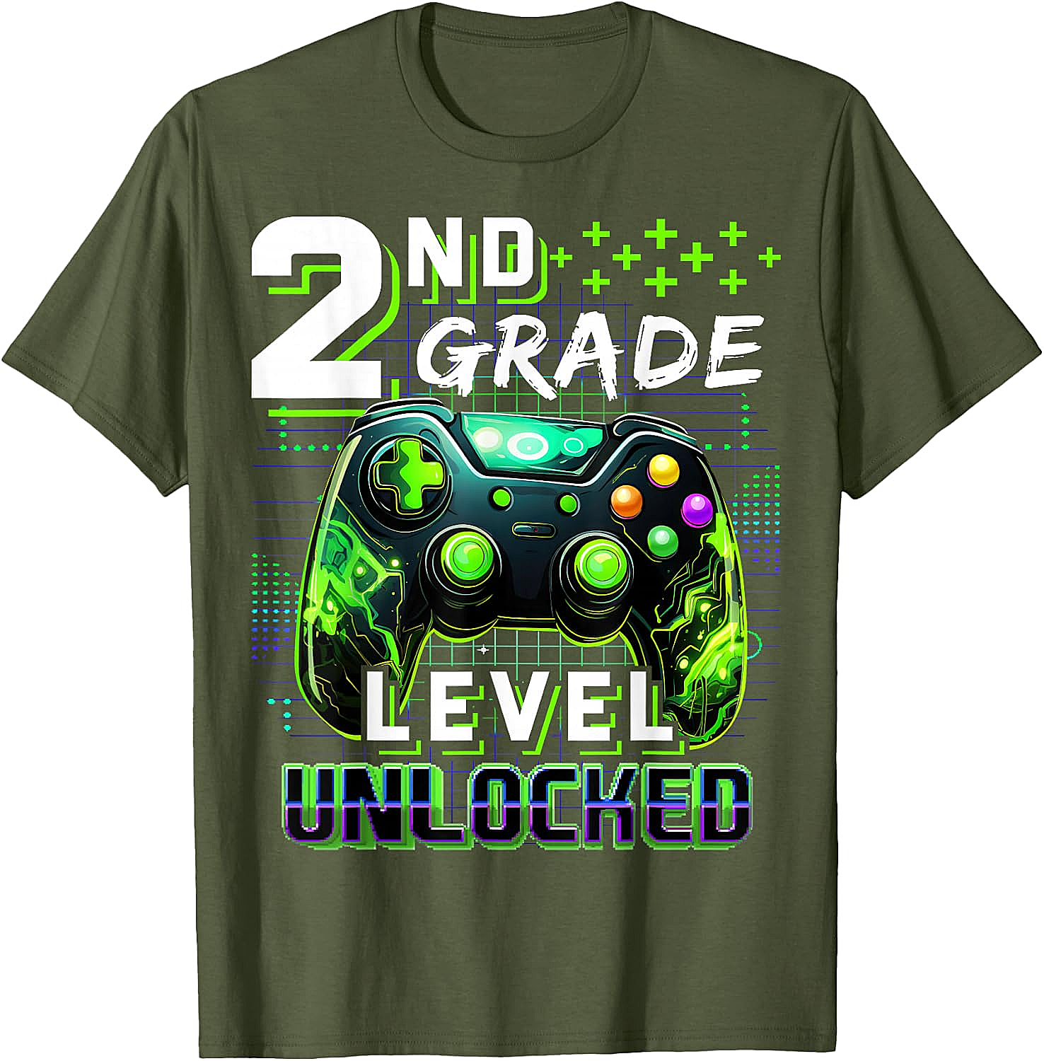 2nd Grade Level Unlocked Gamer Back to School T-Shirt