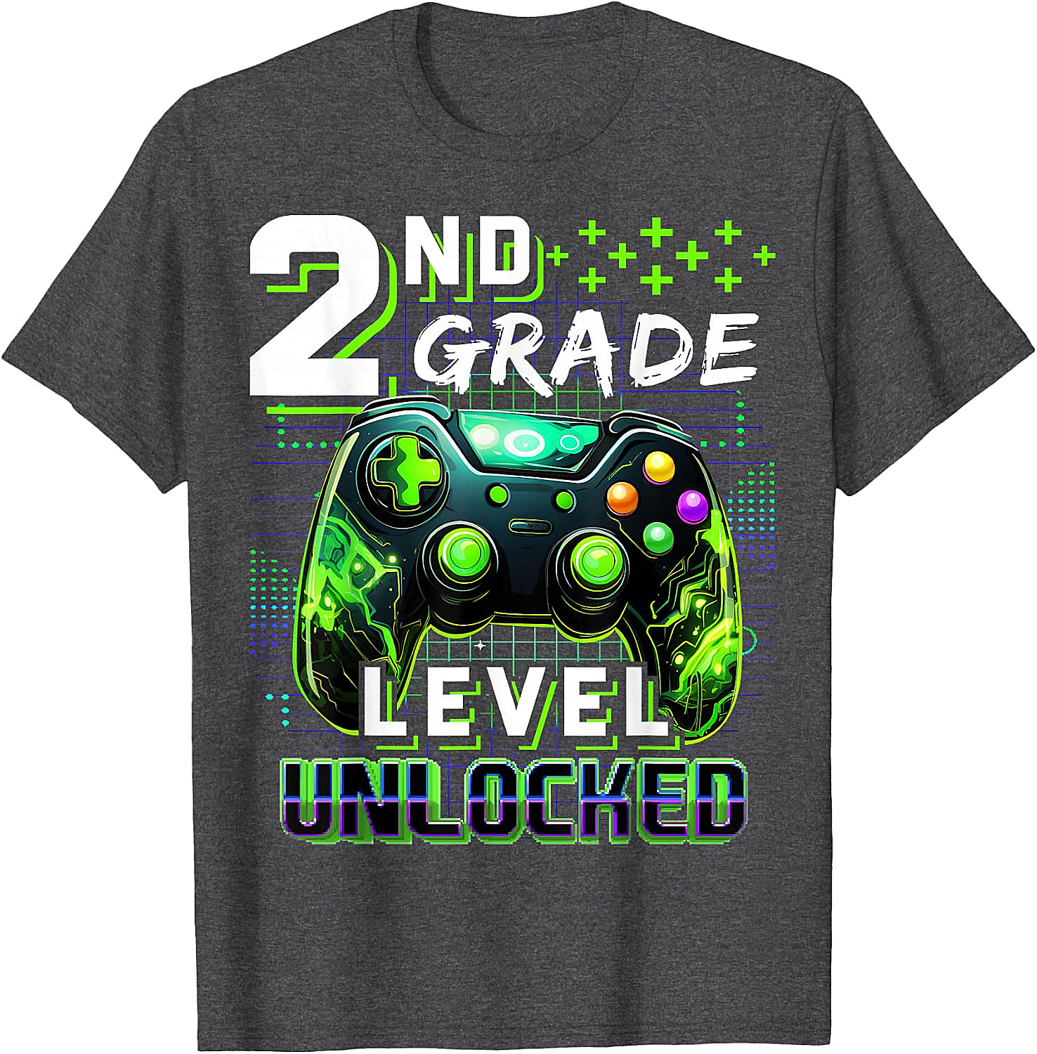 2nd Grade Level Unlocked Gamer Back to School T-Shirt