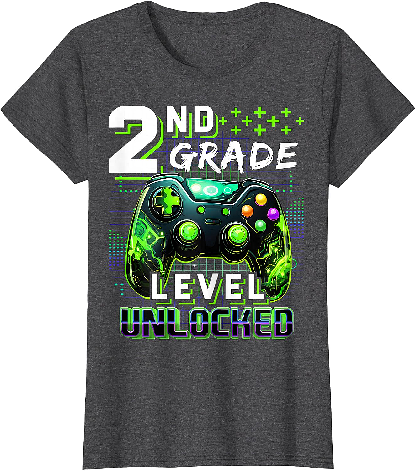 2nd Grade Level Unlocked Gamer Back to School T-Shirt