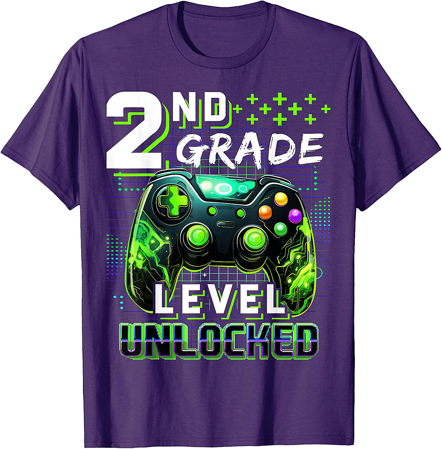 2nd Grade Level Unlocked Gamer Back to School T-Shirt