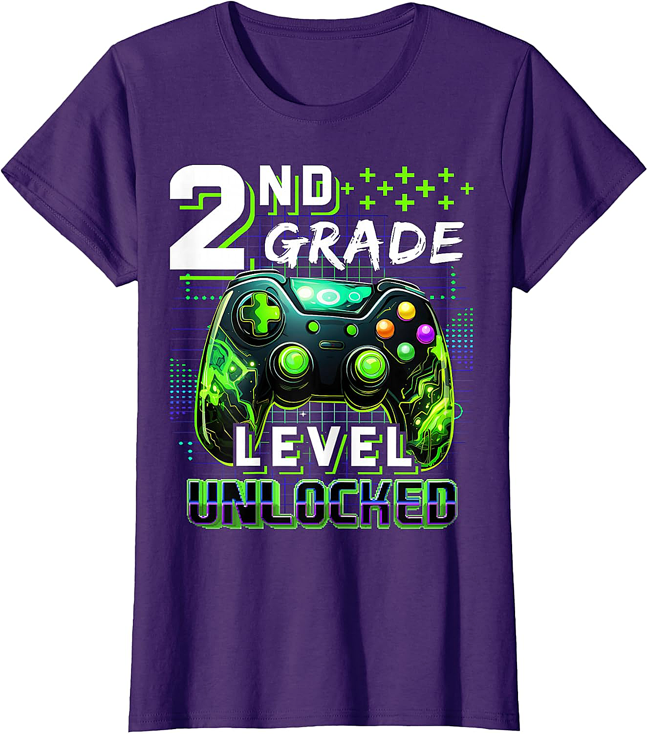 2nd Grade Level Unlocked Gamer Back to School T-Shirt