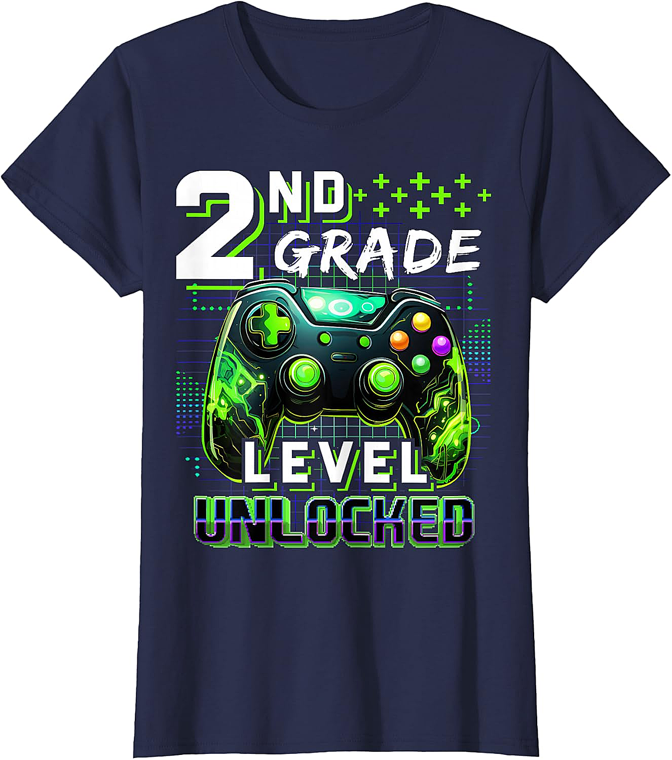 2nd Grade Level Unlocked Gamer Back to School T-Shirt