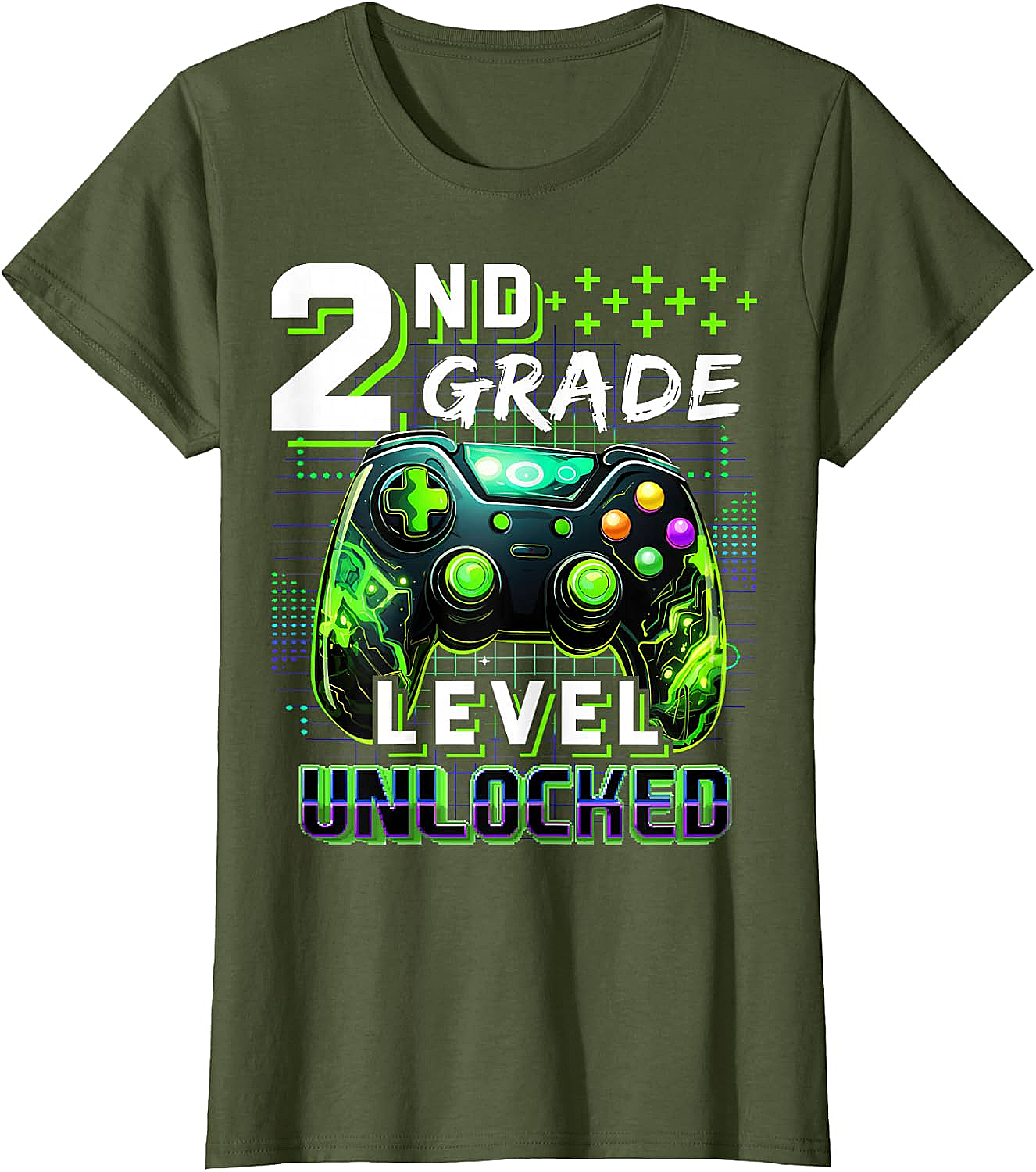 2nd Grade Level Unlocked Gamer Back to School T-Shirt