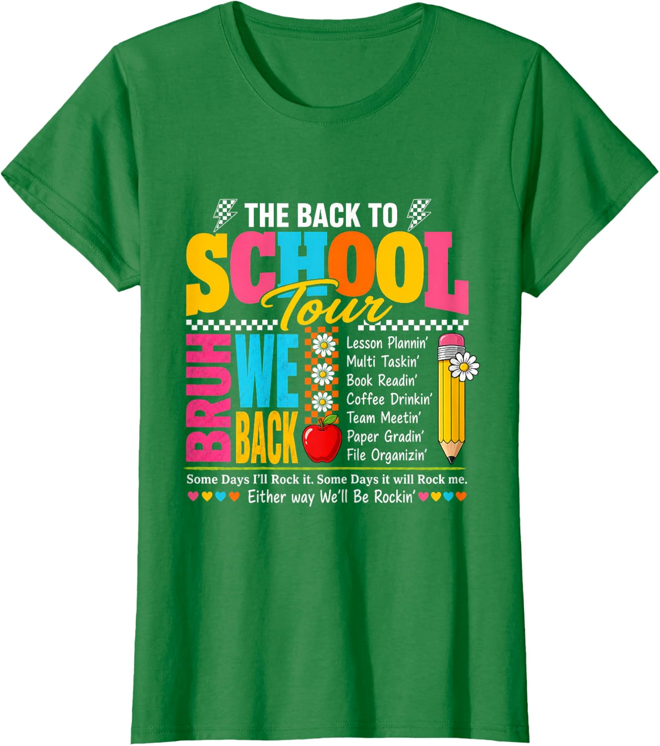 Back to School Tour BRUH WE BACK Teacher T-Shirt