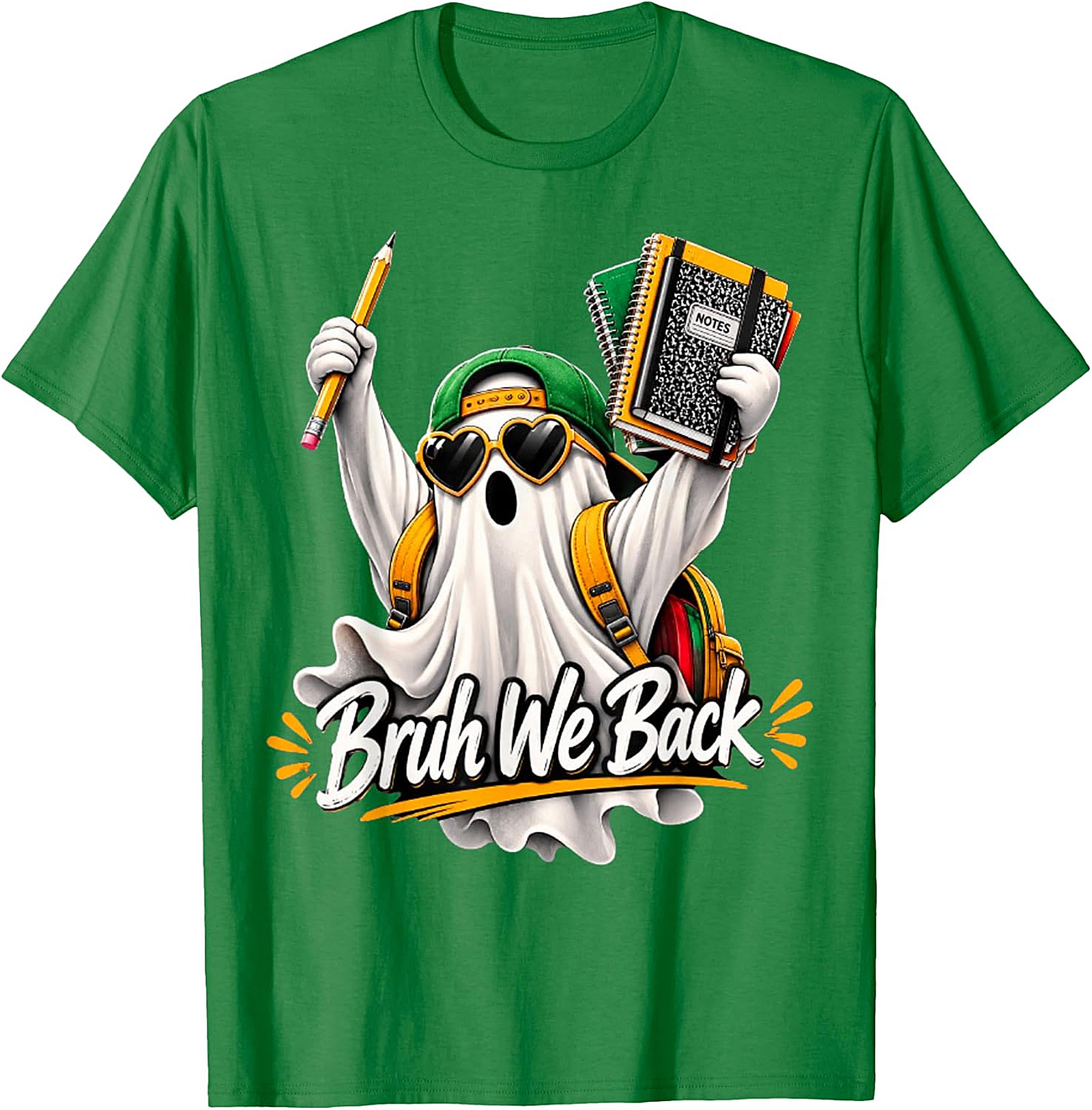 Bruh We Back Ghost Back-to-School T-Shirt | Funny Student Tee