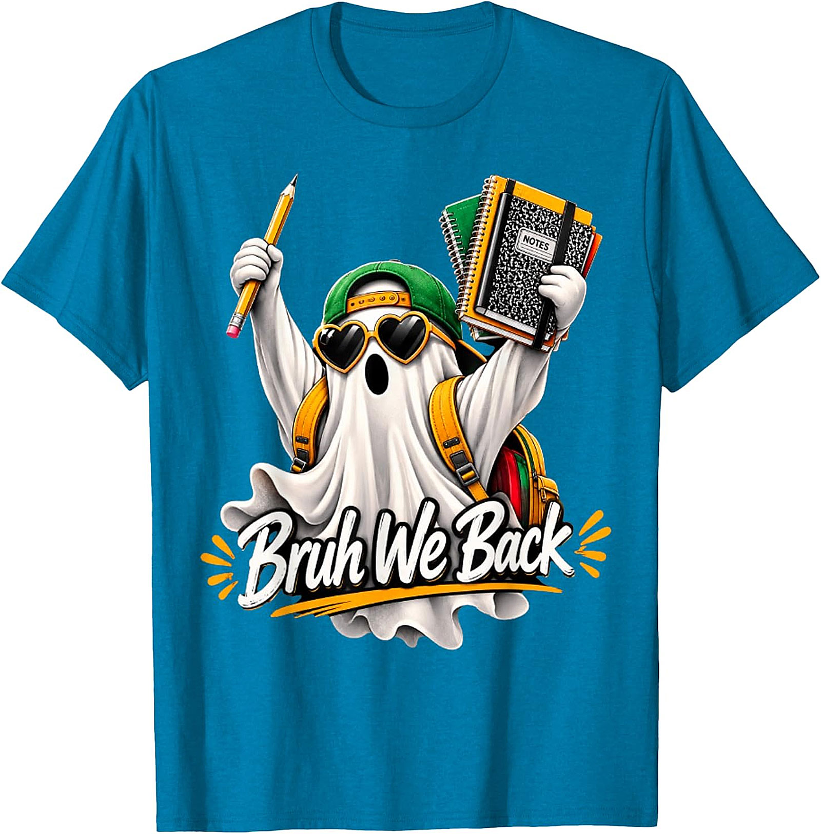 Bruh We Back Ghost Back-to-School T-Shirt | Funny Student Tee