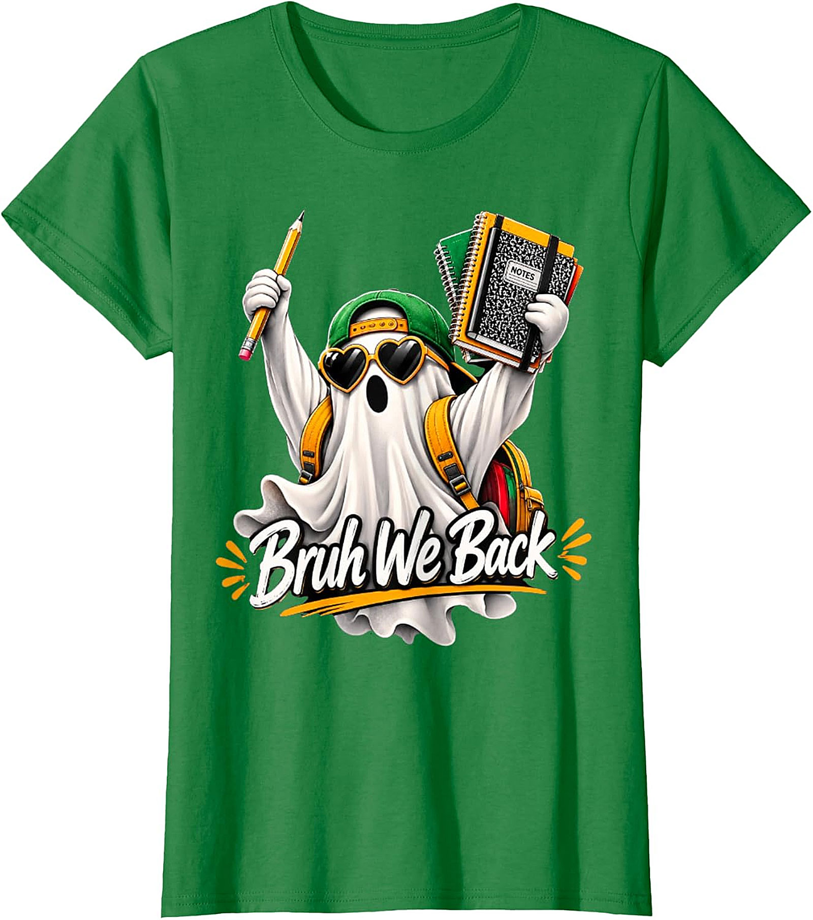 Bruh We Back Ghost Back-to-School T-Shirt | Funny Student Tee