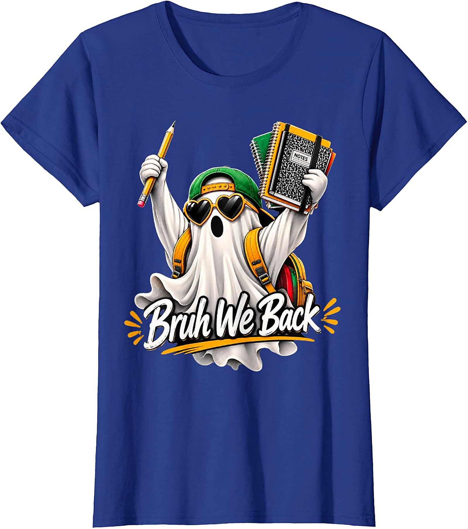 Bruh We Back Ghost Back-to-School T-Shirt | Funny Student Tee