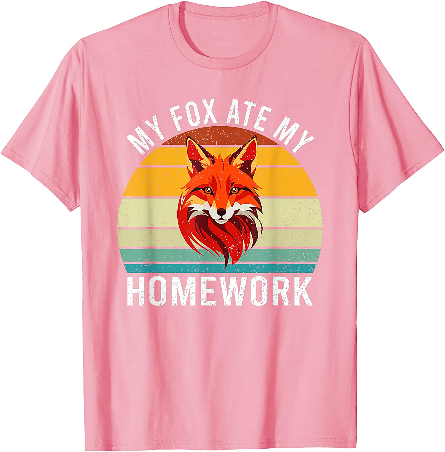 My Fox Ate My Homework T-Shirt | Funny Retro Fox Tee