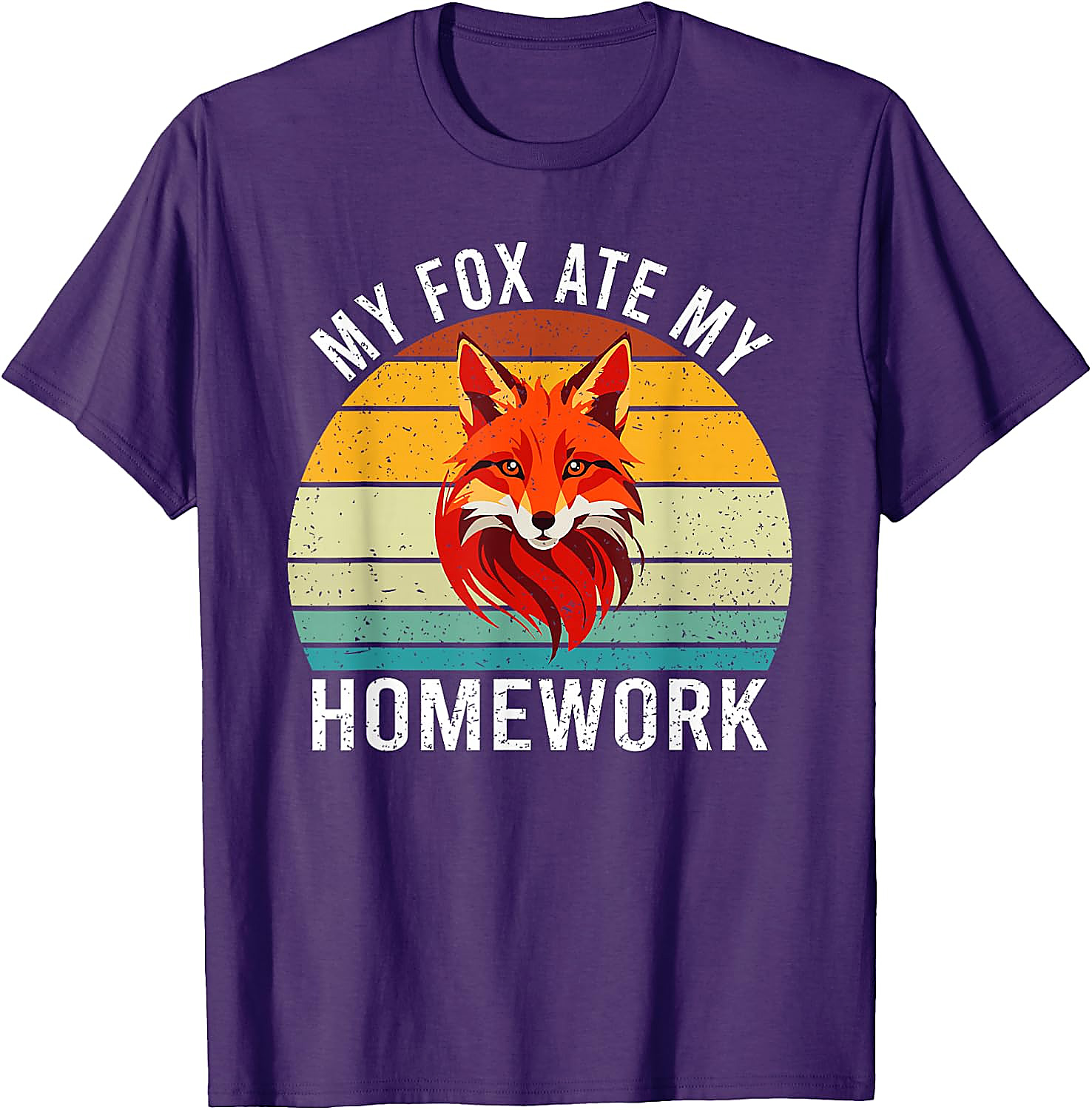 My Fox Ate My Homework T-Shirt | Funny Retro Fox Tee