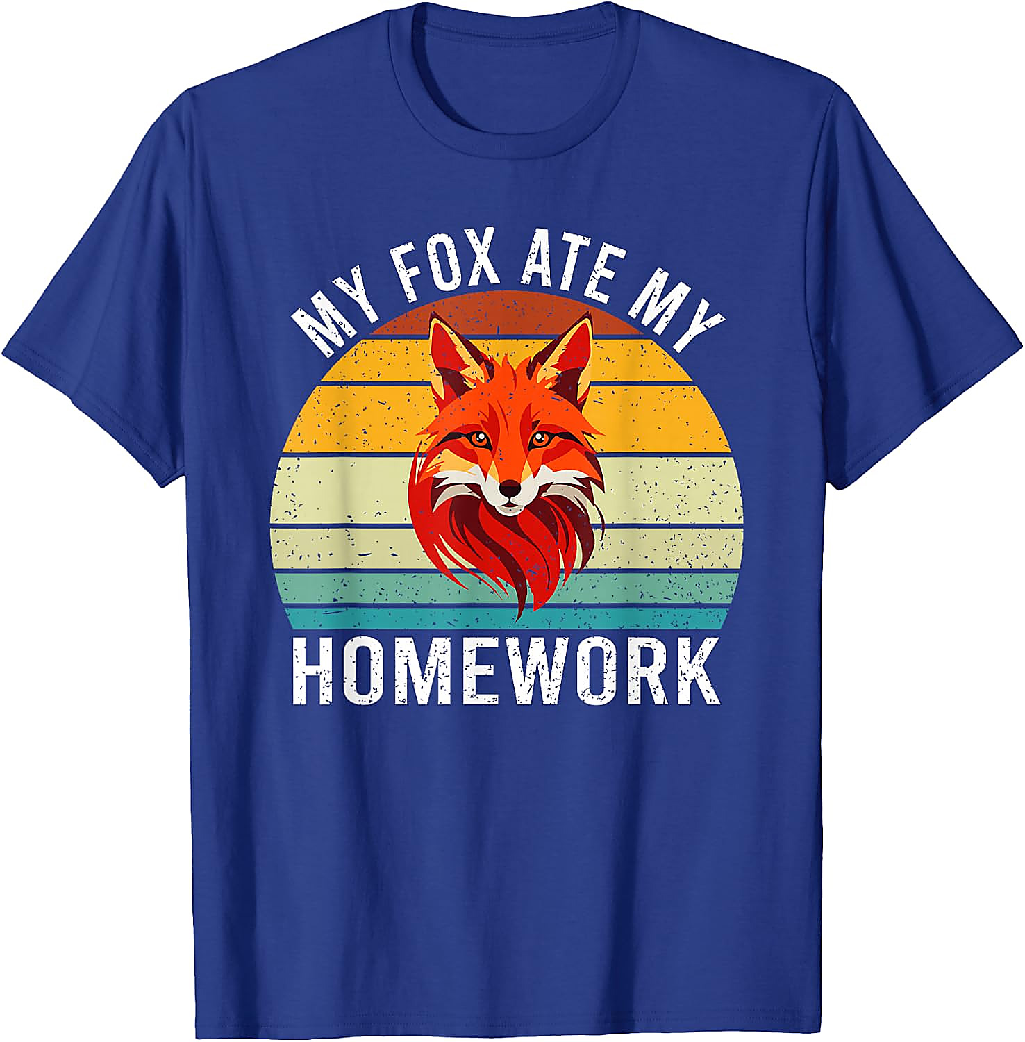 My Fox Ate My Homework T-Shirt | Funny Retro Fox Tee